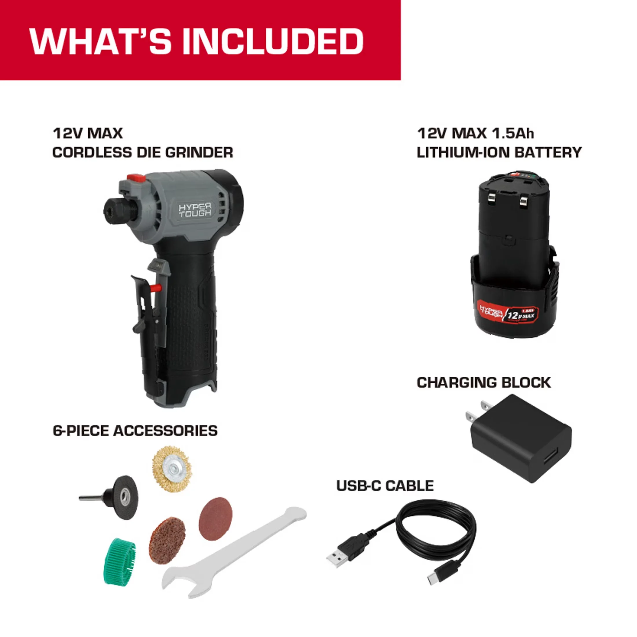 Woodworking Reliable with Battery, 12V, 12V Brushless Cordless Die Grinder - Model C00FC9