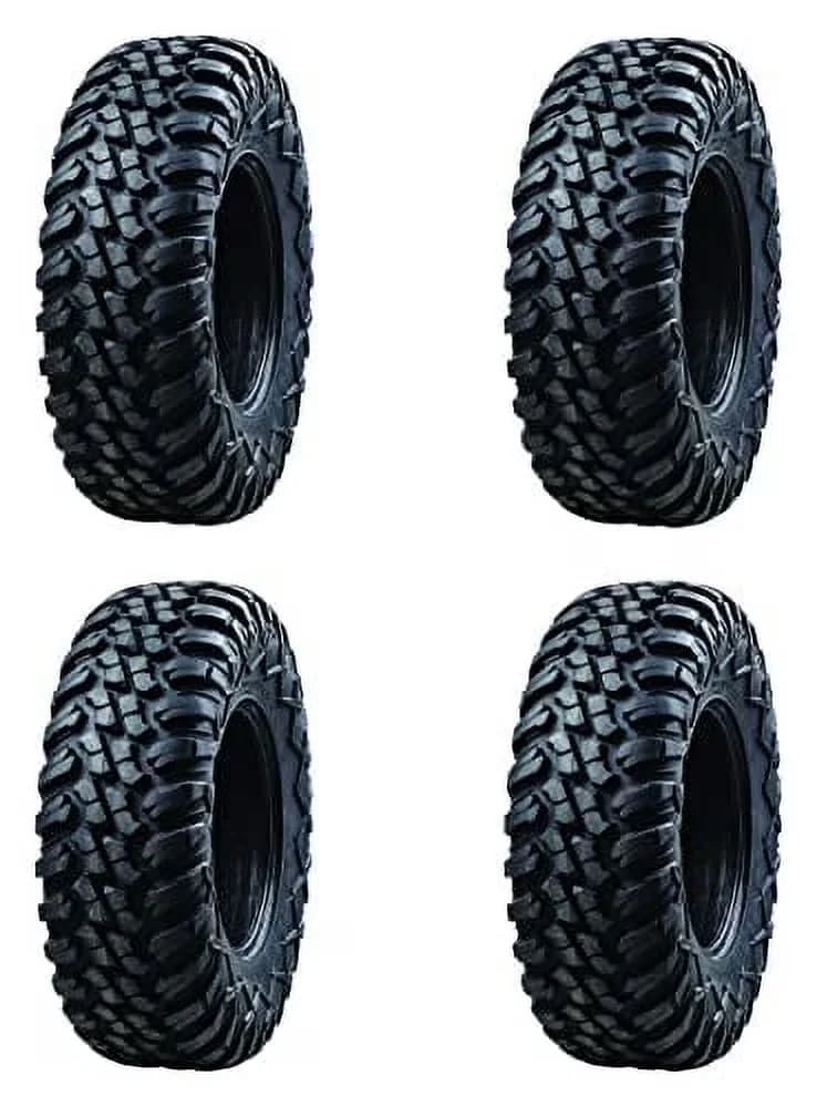 Sleek Atv Tire with Set Of (2) 25x8-12 (2) 25x10-12 Tires, Tread depth: 3/4 inch., Excellent off road performance. - Model 02FFED