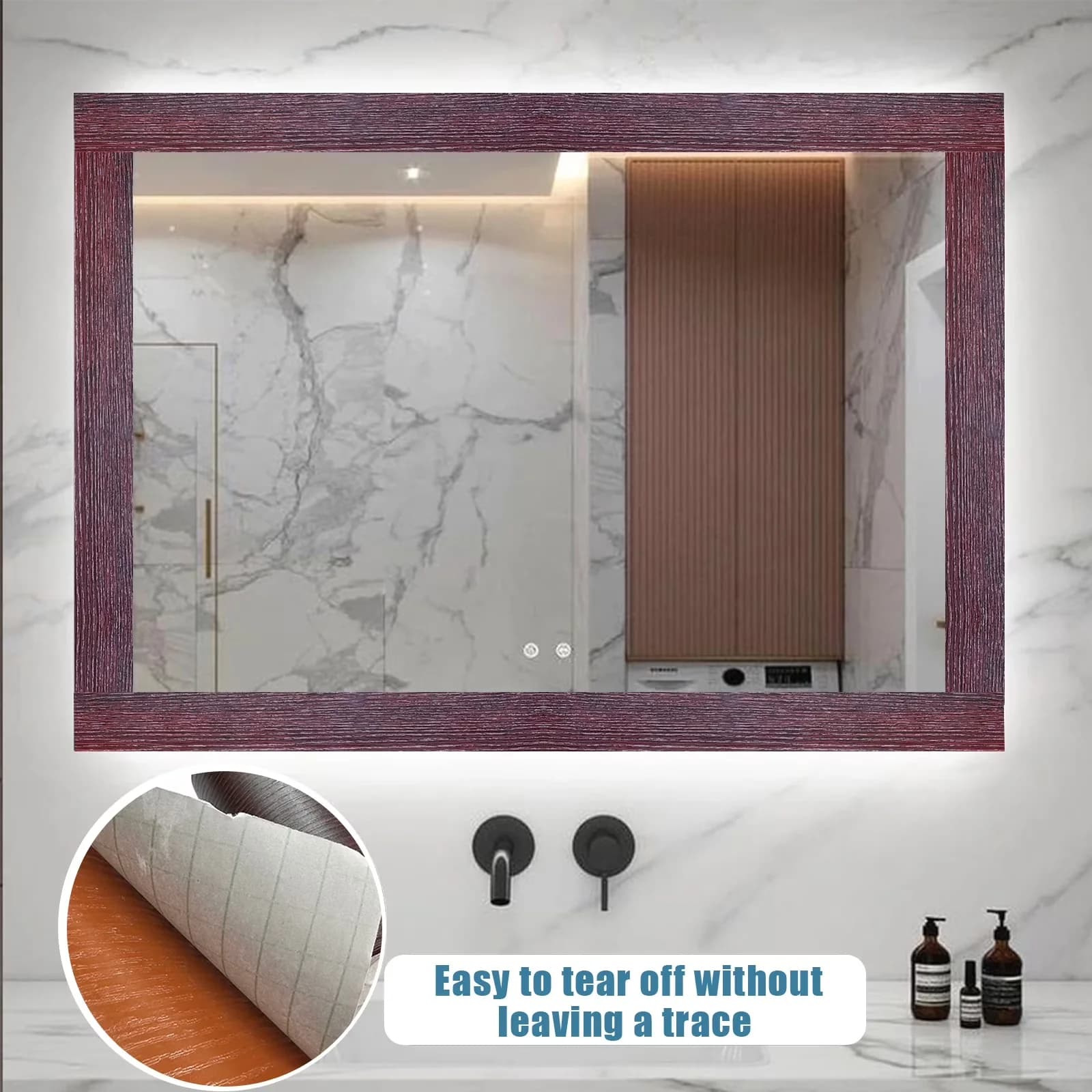 Premium Wallpaper Wall Decals Wall Covering with Durable, Waterproof, Removable - Pvc Red Model A8B5BC