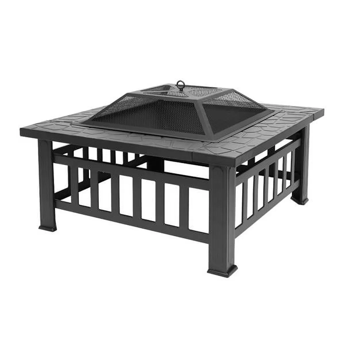 Efficient Outdoor Heating with Smokeless, Fade Resistant - Black Stainless Steel for Camping Model 4E4463