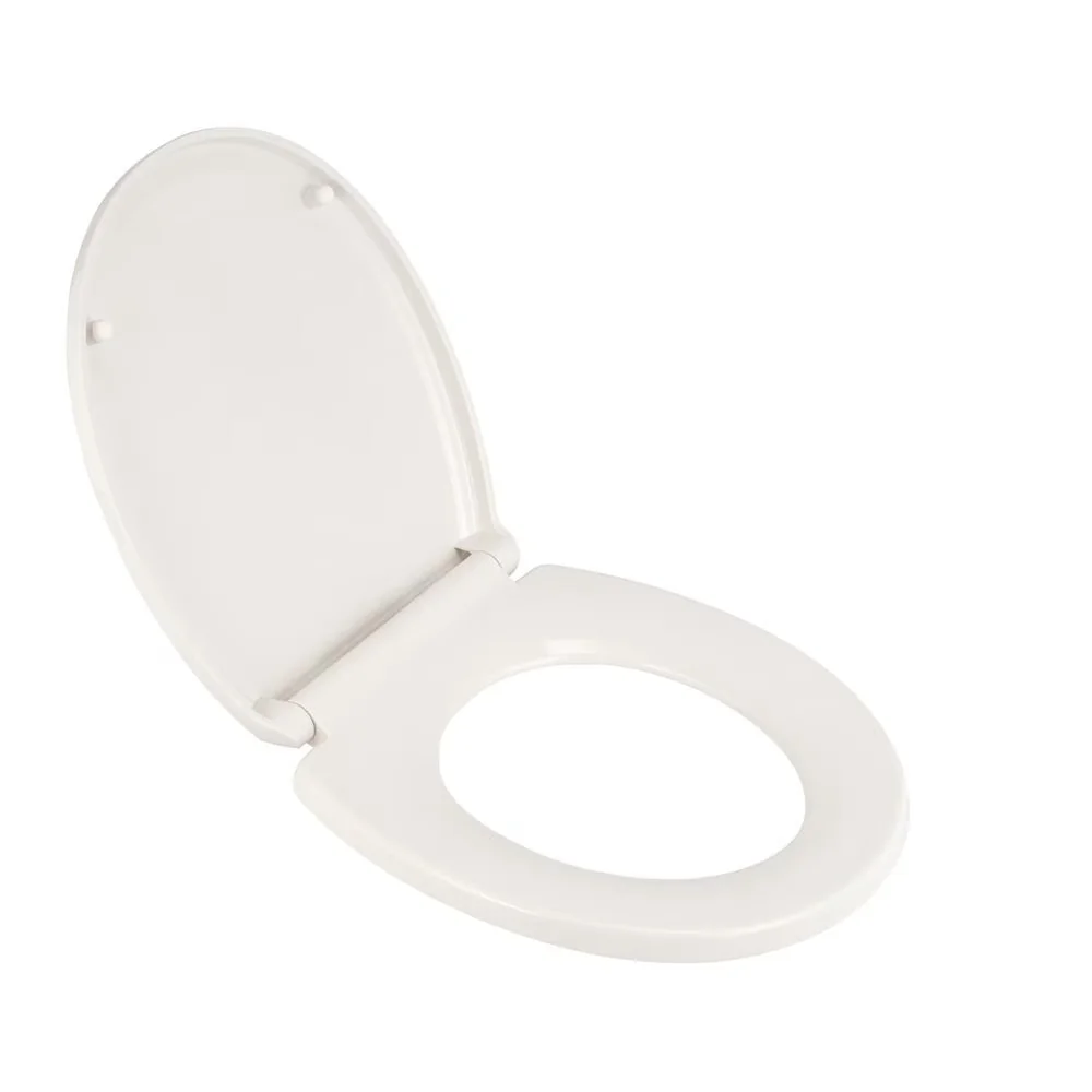 Toilet Seats And Lid Quality with Easy Installation, Everclean in White - White Plastic Model 1F9E5C