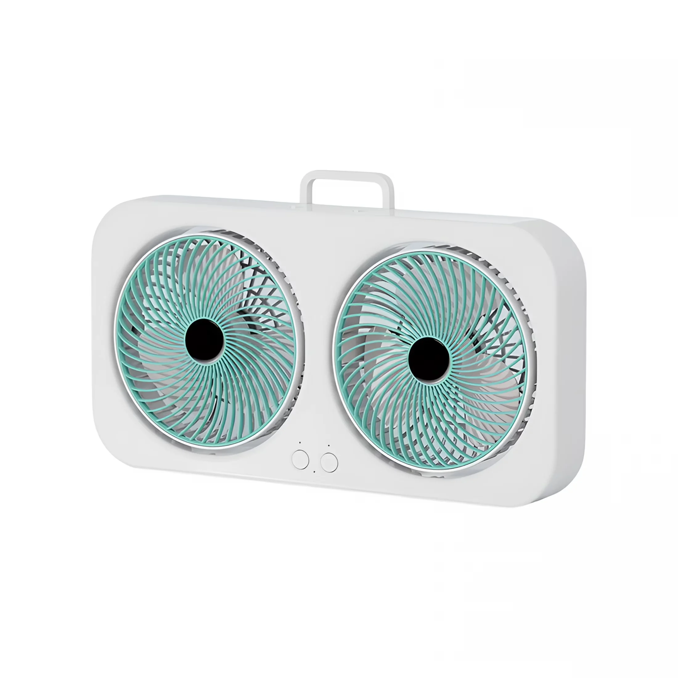 Modern Fans In Cooling with Rotating Head, Window Fan - Plastic Green for Bedroom Model B56A2D