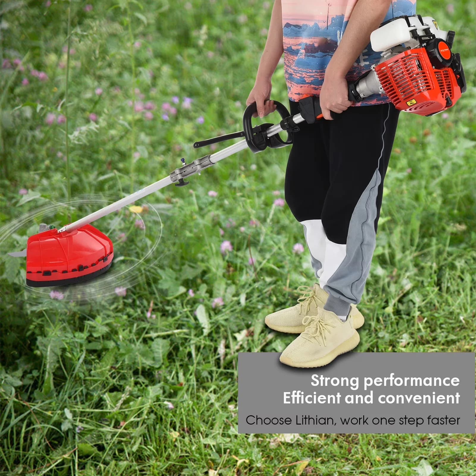 Efficient String Trimmer with Attachment Capable - Red 5 in - Premium Collection Model 2F12C9