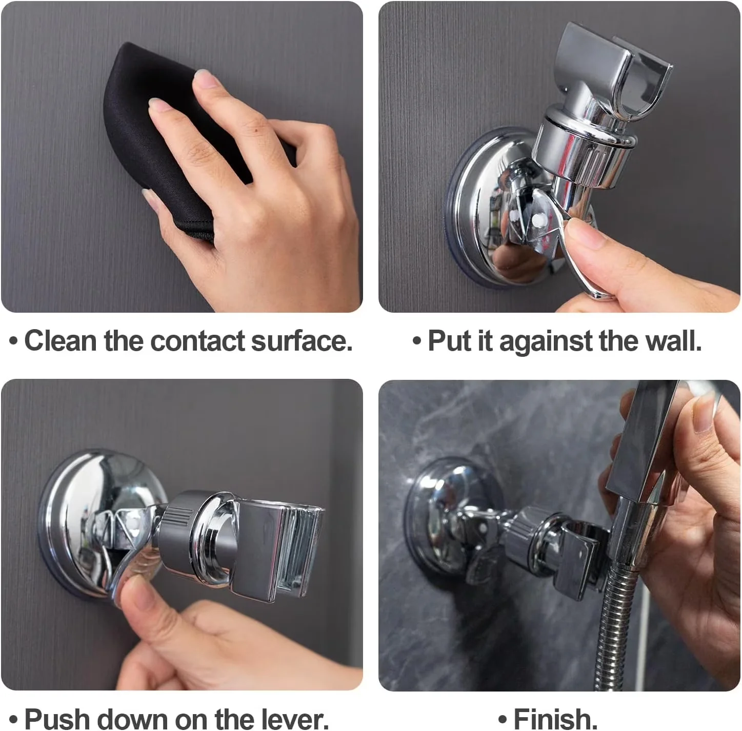 Shower Head Versatile with Adjustable, Wall Mount Hand held Holder - Acrylonitrile Butadiene Styrene (Abs) Silver for Bathroom Model A42E8F