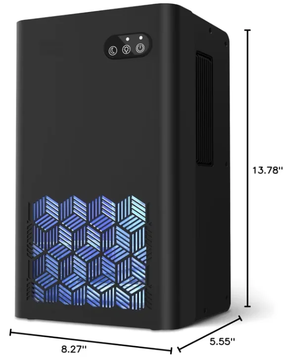 Professional Dehumidifier with LED, Bucket Full Indicator, Automatic Shut-Off - Black for Home Model 465B44