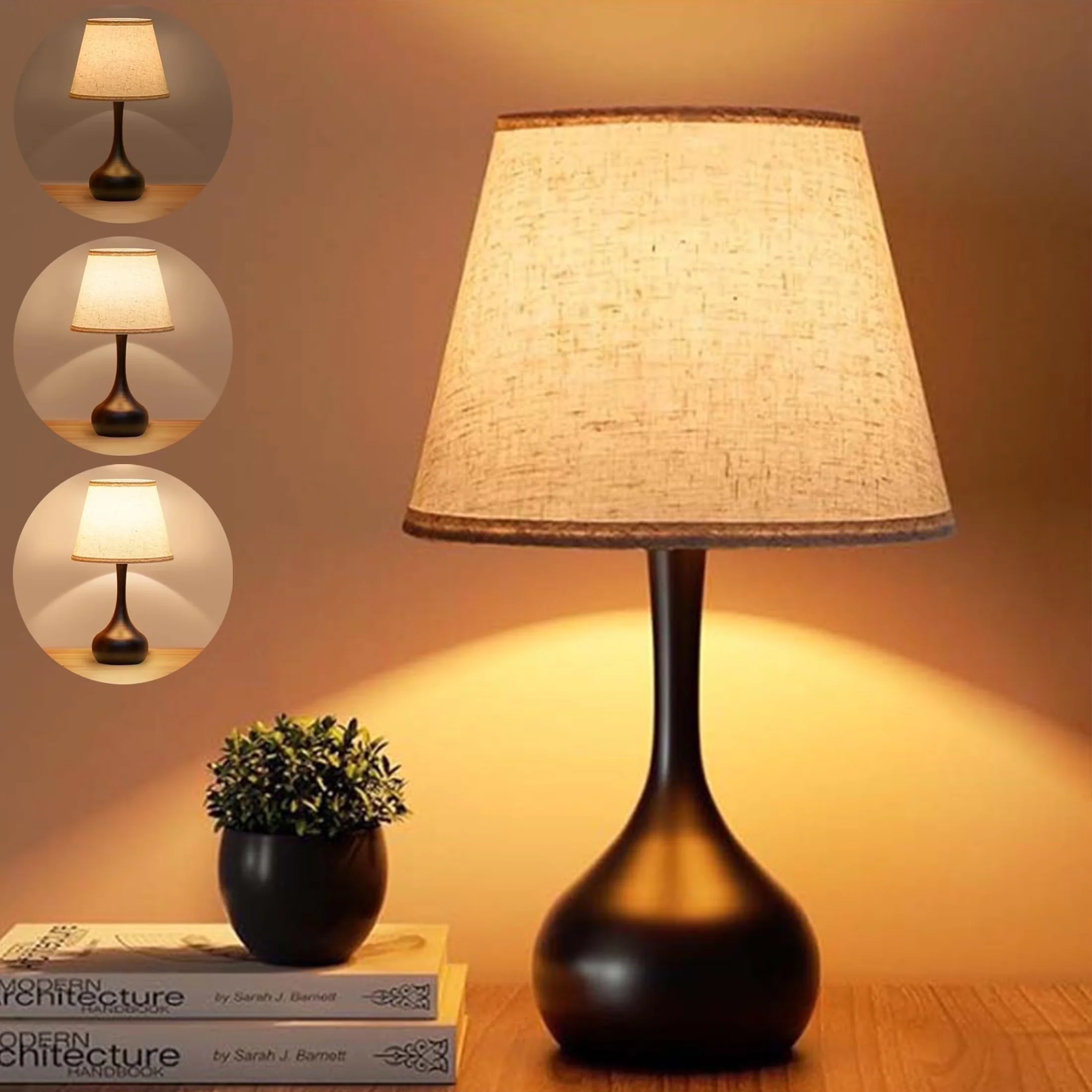 Premium Lamp with LED, Art Deco, Touch Table Lamps - Metal Black LOFTER Model DF26C8