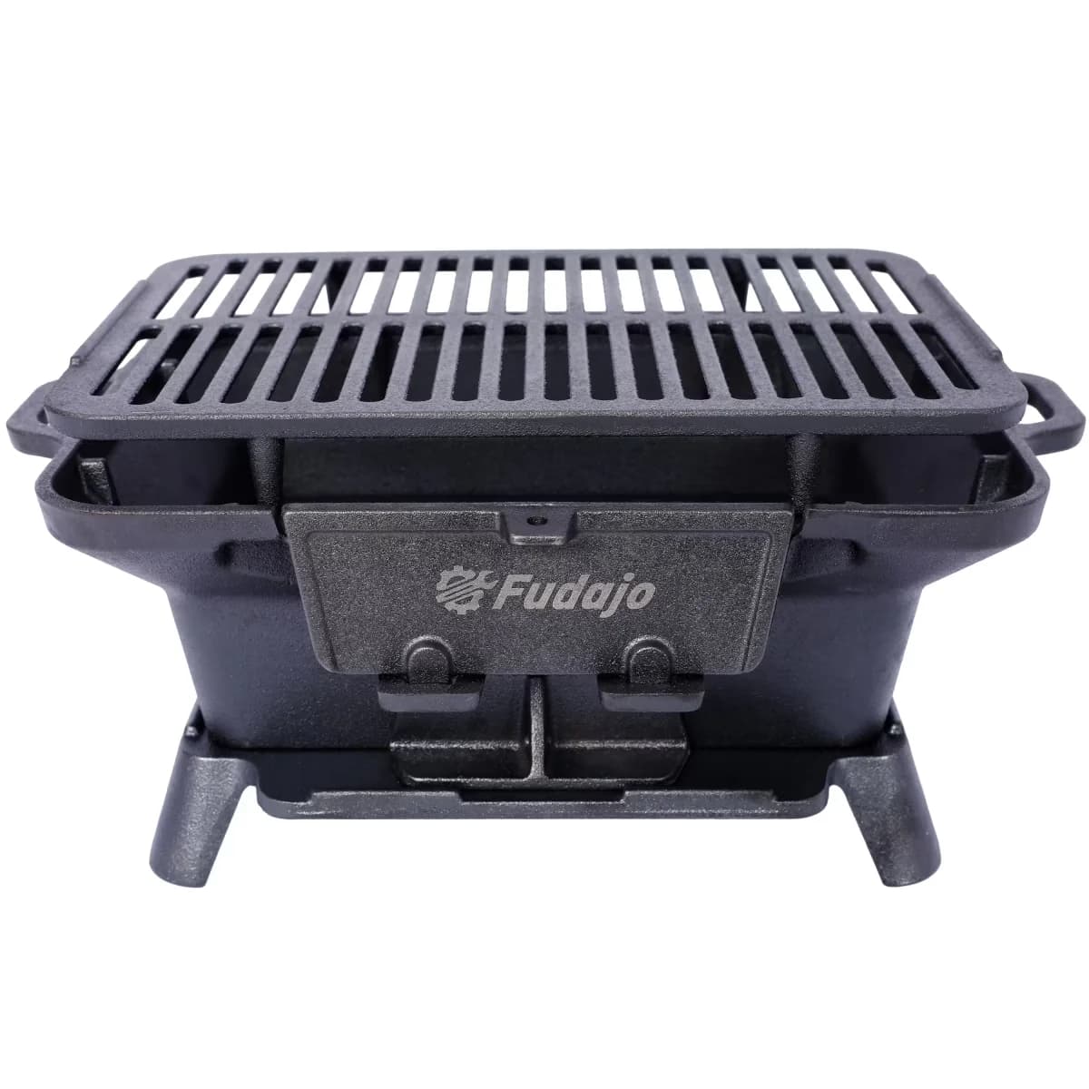 Compact Flat Top Grill with Portable, Portable Charcoal BBQ, Cast Iron Hibachi - Iron for Outdoor, Camping Model B4E448