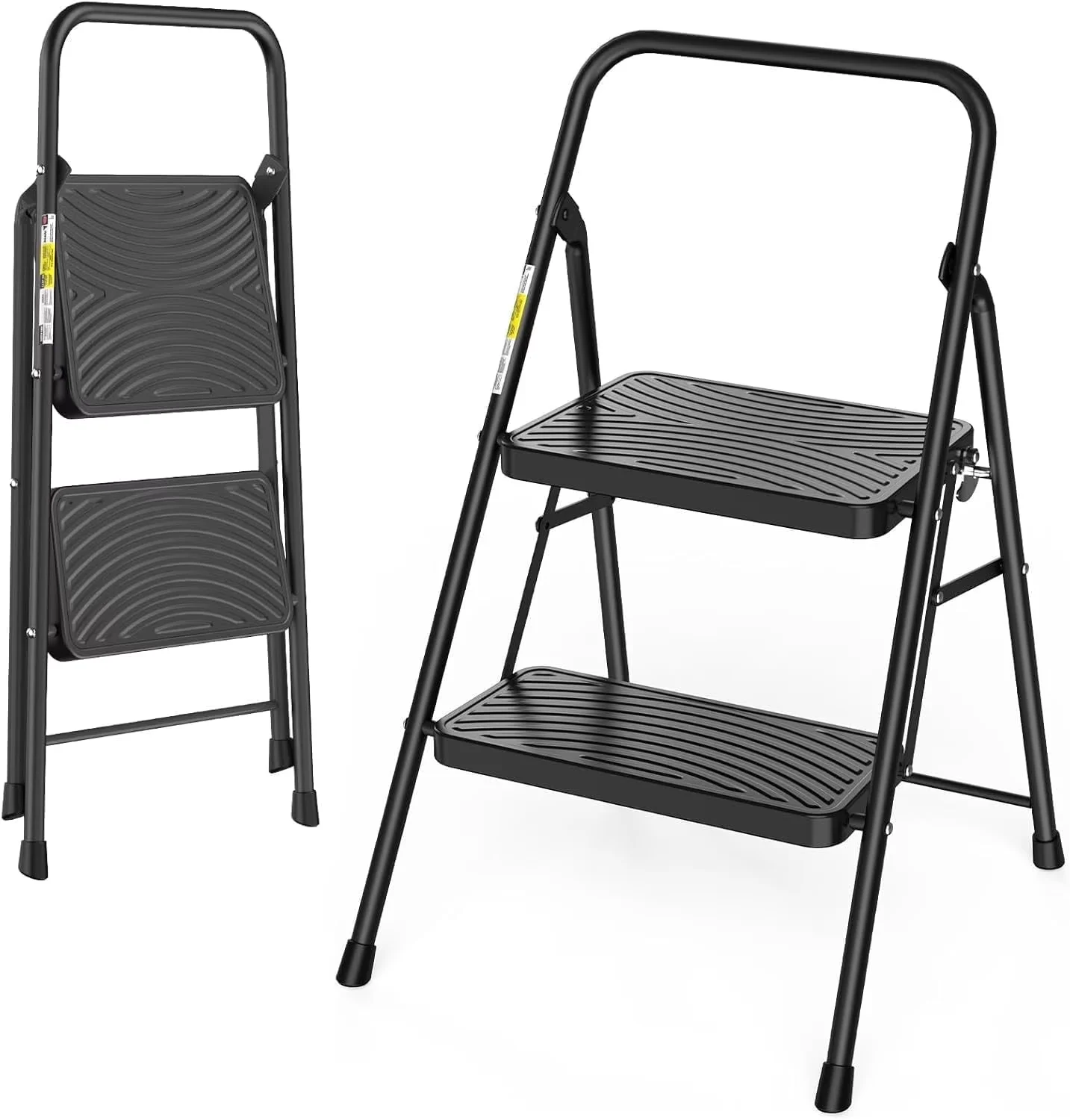 Stylish Ladders And Step Stool with Foldable, 2 Ladder, STURDY CONSTRUCTION - Metal + Plastic Model B0B22B