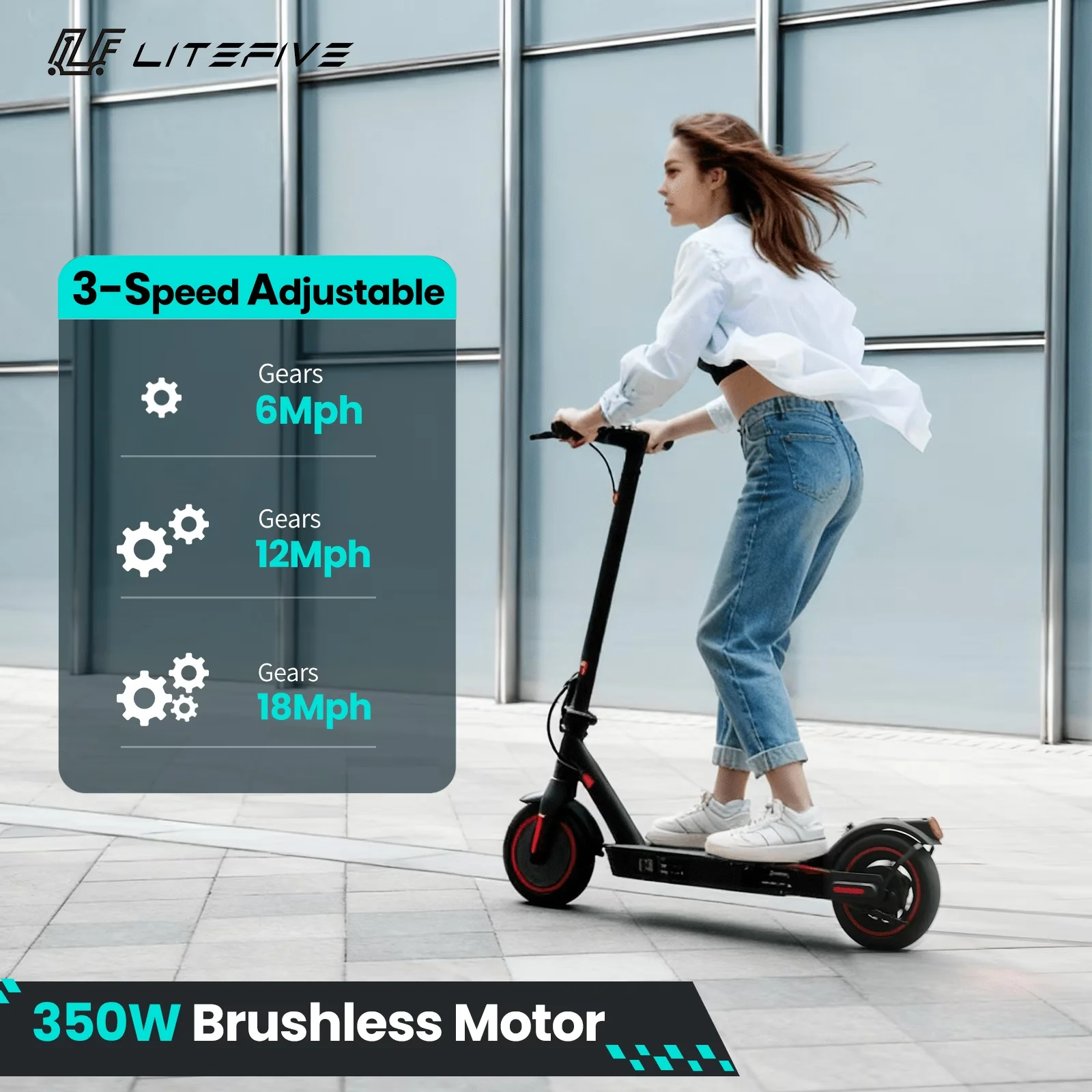 Professional Scooter with 350W, App Compatibility, Portable - Alloy LF3 Model A6D88C