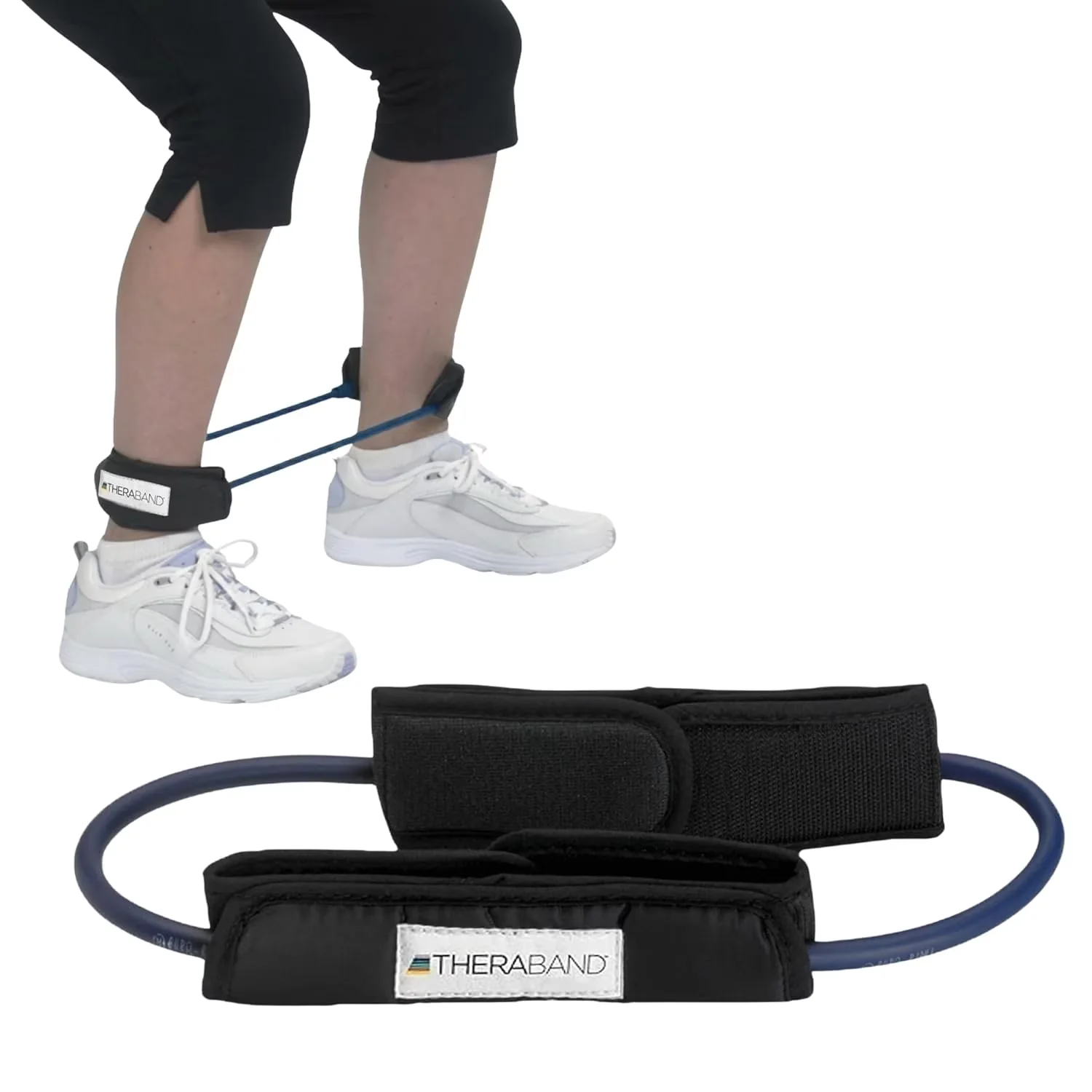 Innovative Home Gym Accessory with Anti-Slip, Resistance Tubes - Padded Cuffs Blue Model EFD898