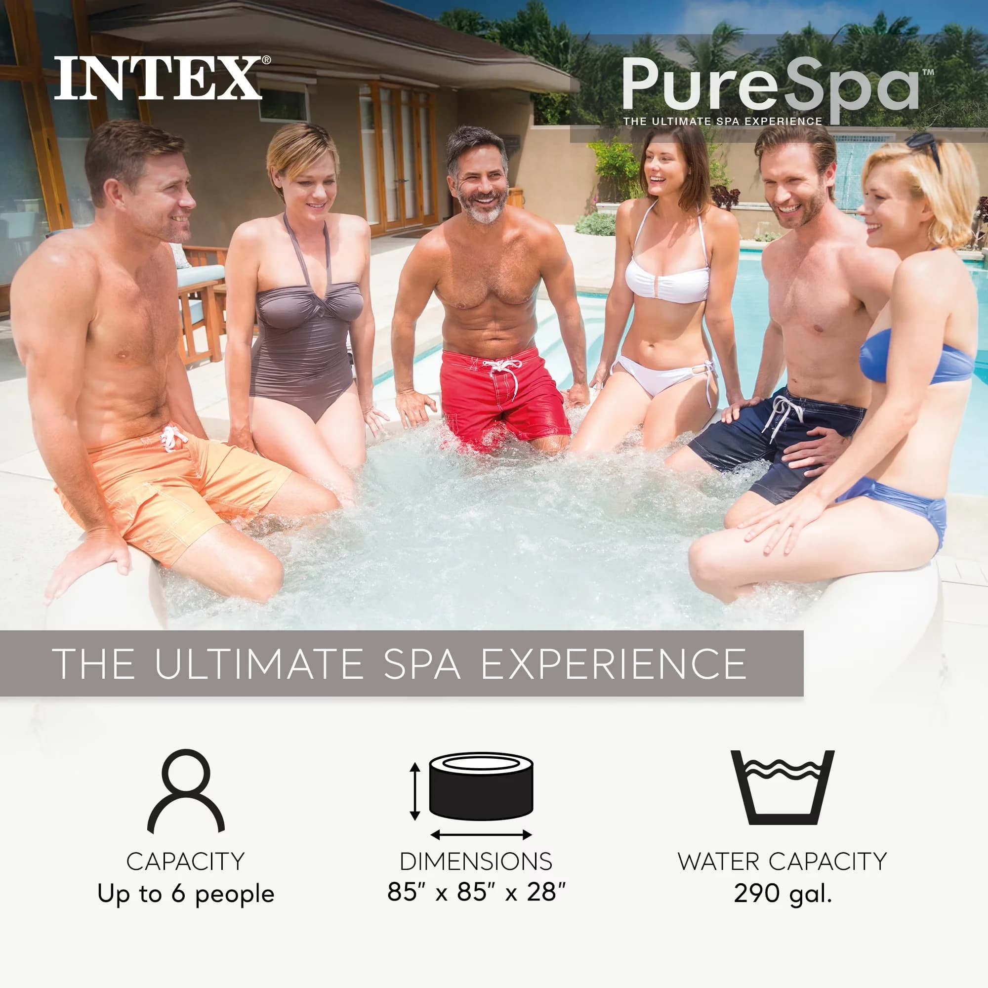 Hot Tub Professional with Inflatable - PureSpa - Essential Collection Model AE38A1