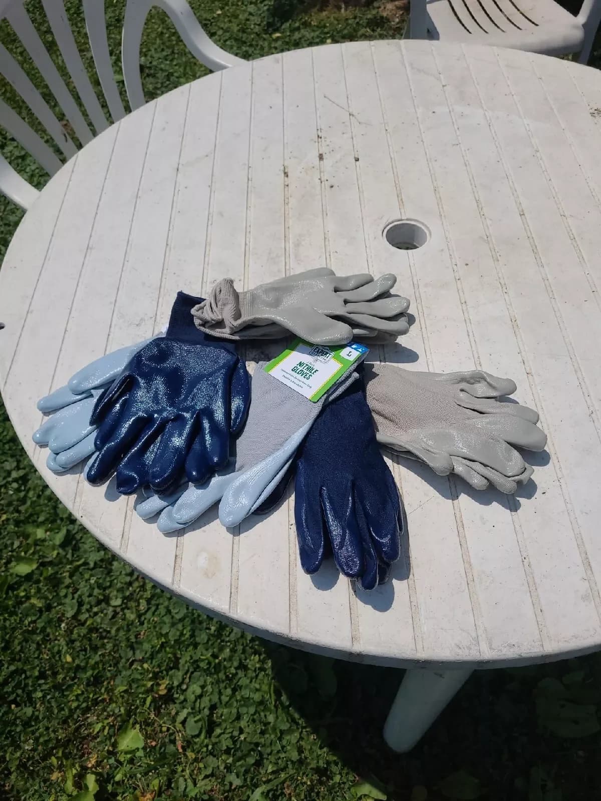 Protective Equipment Durable with 6 Pairs Nitrile Coated Gloves - Nitrile L Model 8D7E0B