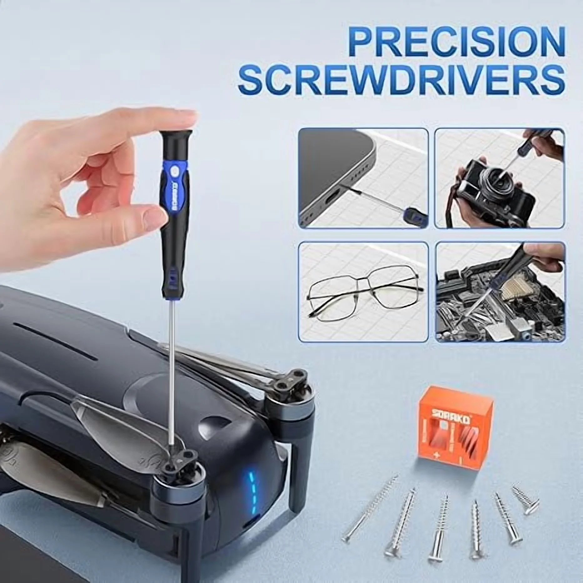 Hand Tool Set Premium with Magnetic, 40-Piece Screwdriver, Multi-Purpose Magnetic Screwdriver - Plastic Model 1F162C