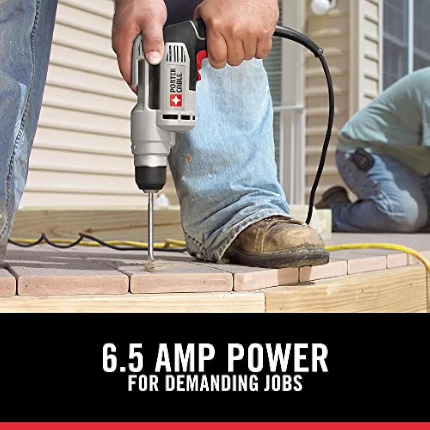 Durable Drills Driver with Variable Speed, 6-Amp, Corded Drill - White Pack of 1 Model 0771B4