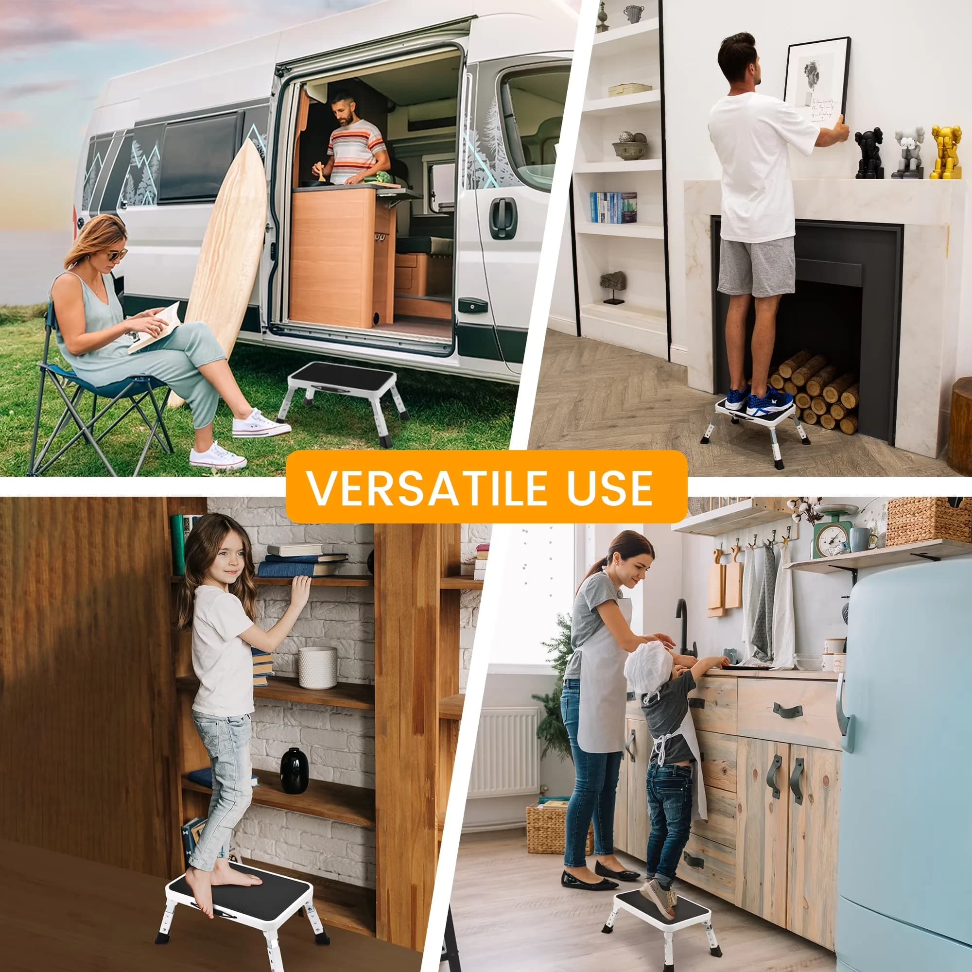 Building Material Versatile with Metal Frame, Adjustable - Metal White Model 7180AC