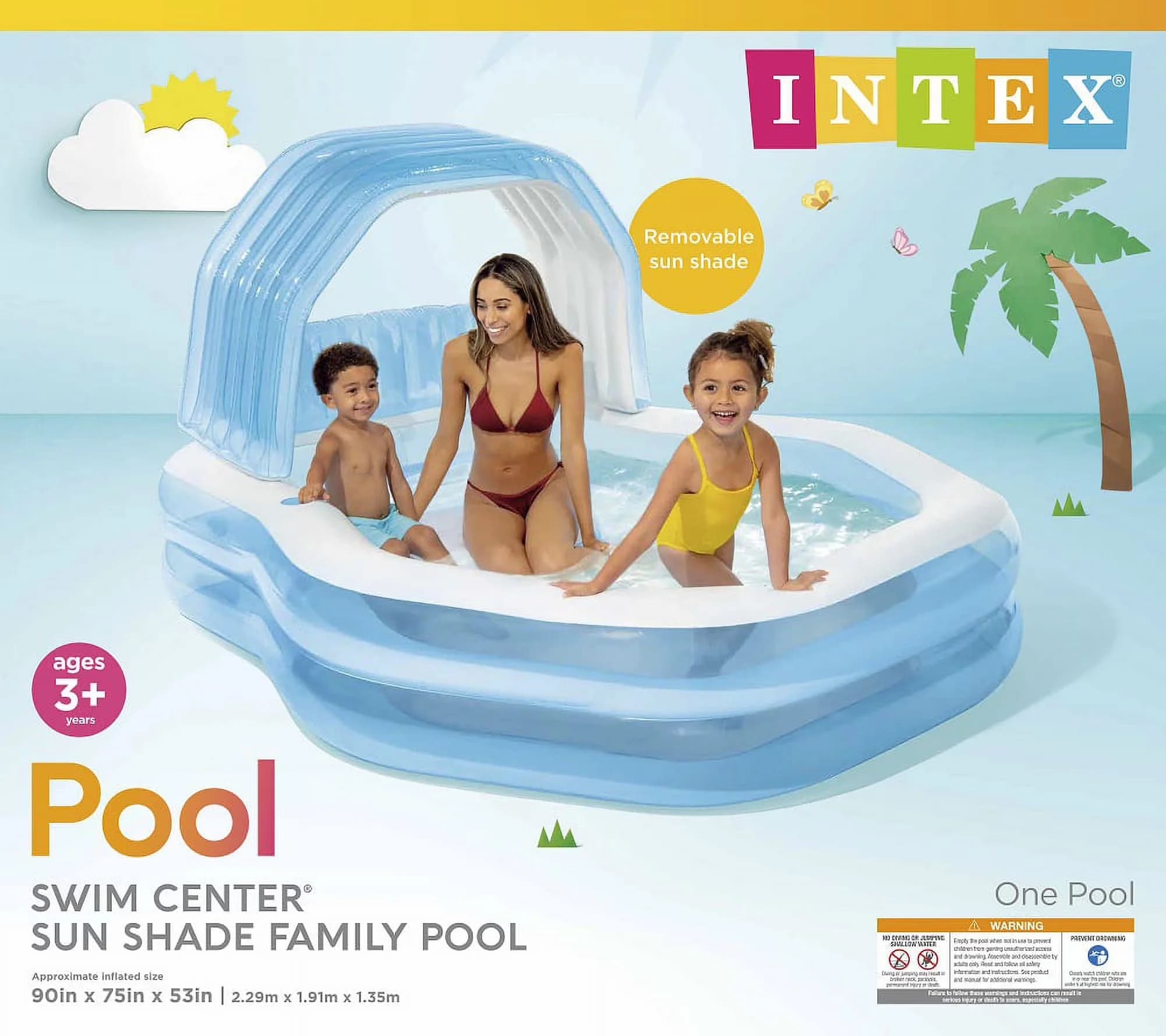 Premium Inflatable Pool with Uv Resistant, Convenient drain plug for easy storage - Model 794C9A