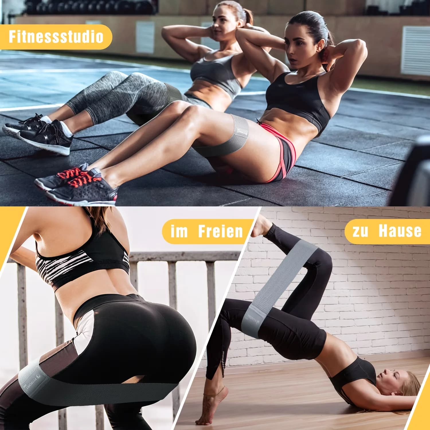 Premium Home Gym Accessory with Anti-Slip, -Loop resistance bands - White Elastic Material Model AB966F
