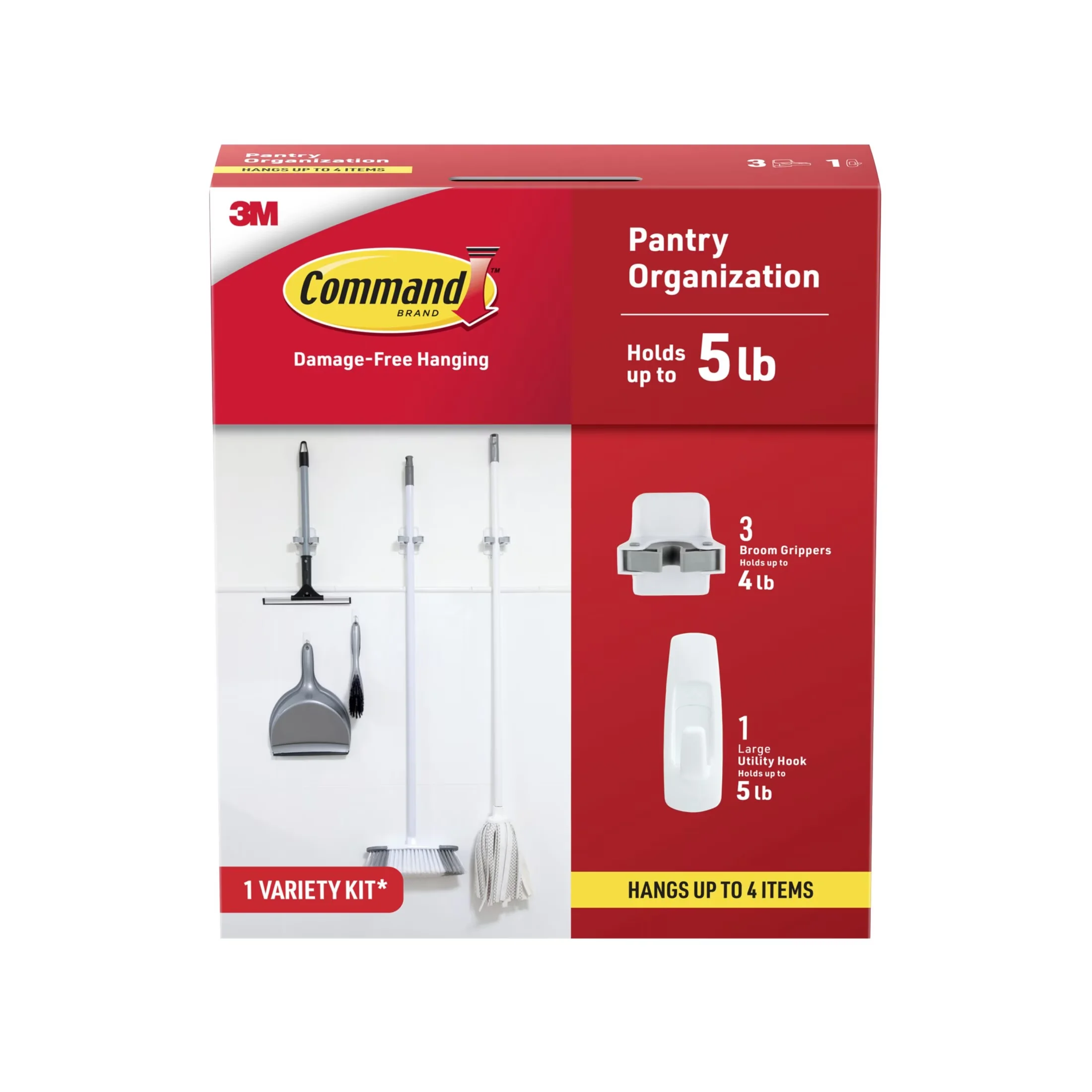 Damage-Free Hanging Modern with Wall-Mountable, Easy Installation - Plastic White Model 90FC67
