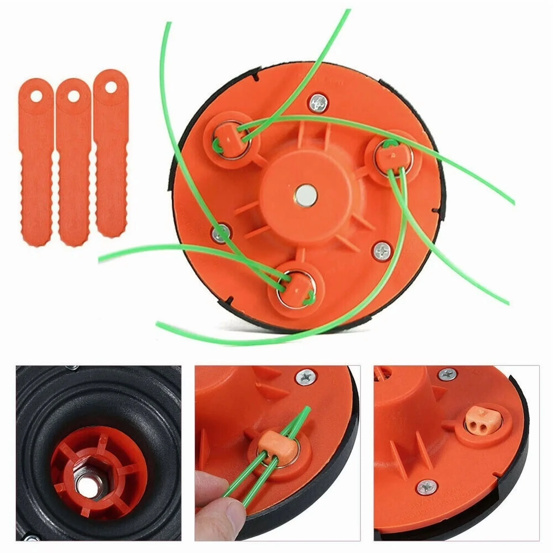 Replacement Parts Accessory Professional with Universal Replace Lawn Trimmer Head - Model 4E8BF6