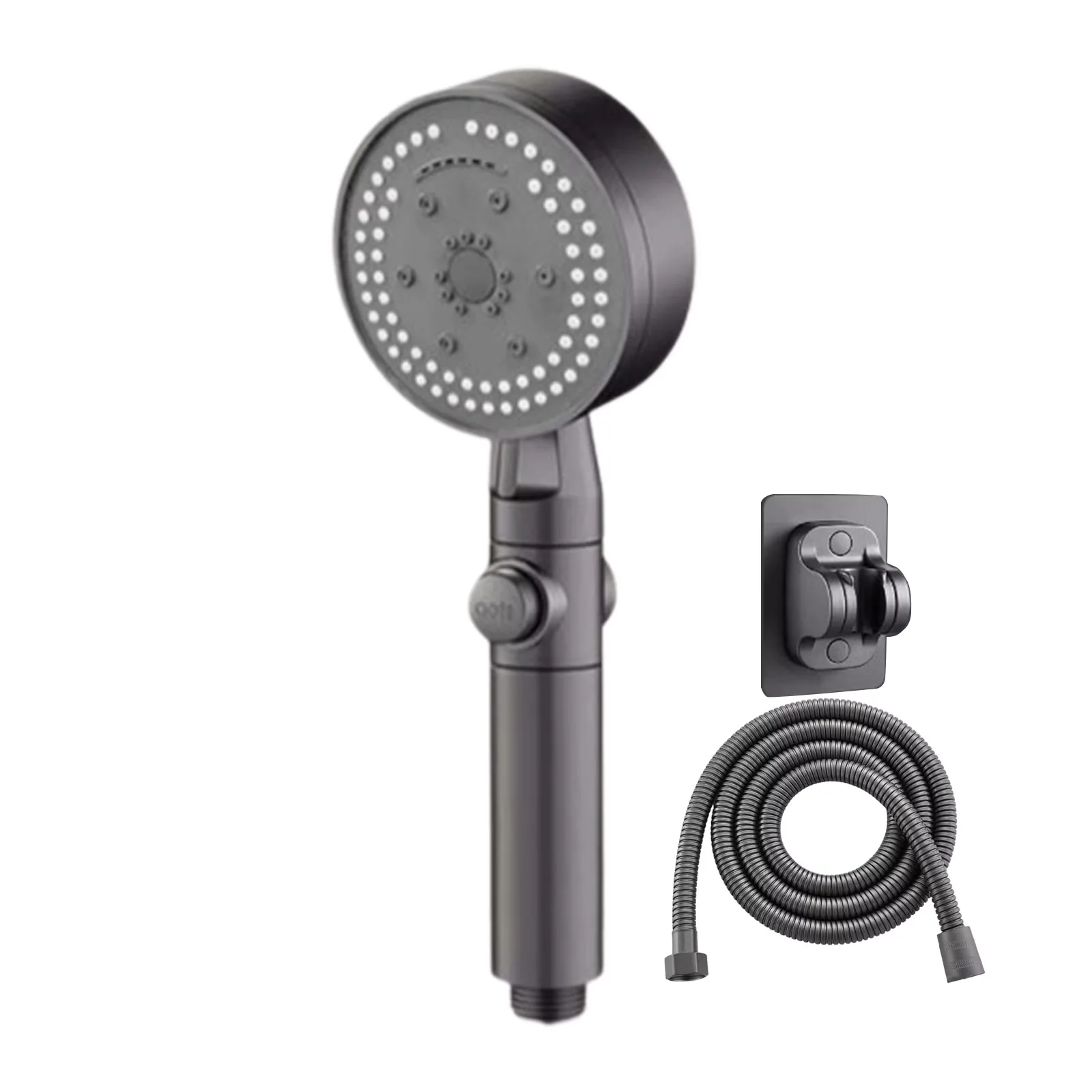 Shower Head Durable with High Pressure, Handheld, Ergonomic - Plastic Gray Model 8055F3