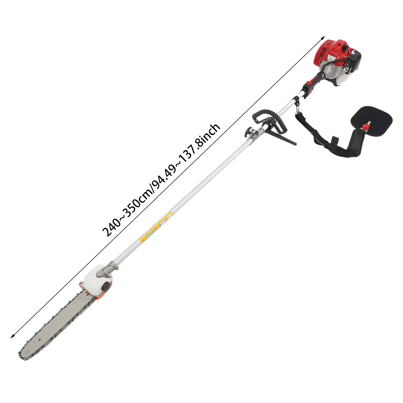 Reliable Pole Saw with Telescoping, Commercial Grade Pruning, 43cc Gas Powered - Red Model 6F581C