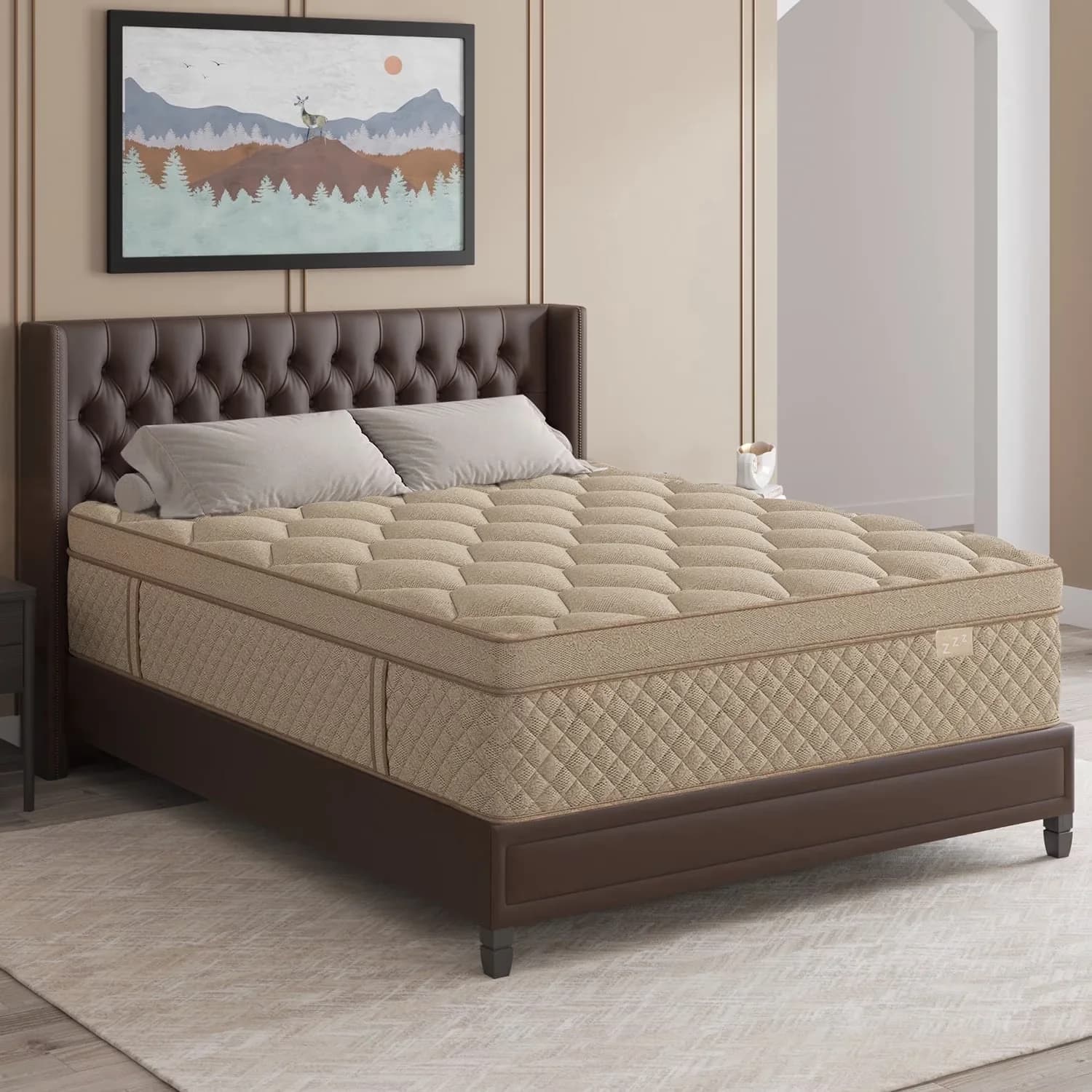 Sleek Mattresses Accessory with Mattress-In-A-Box, Queen Mattress 12inch, Safe & Healthy Materials: - Breathable Knitted... Model CB1139