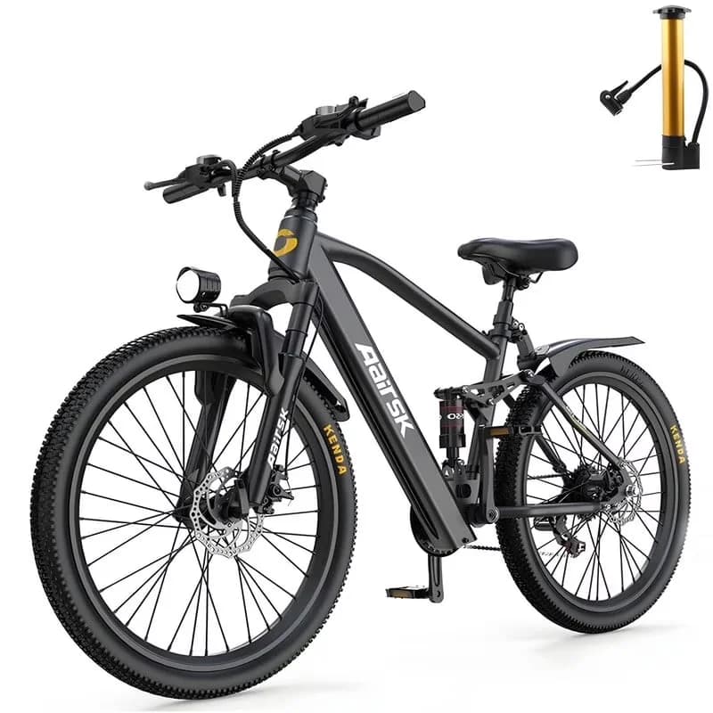 Electric Bike Essential with Battery, 400W, 24''Electric - Black - Commercial Quality Model C0C590