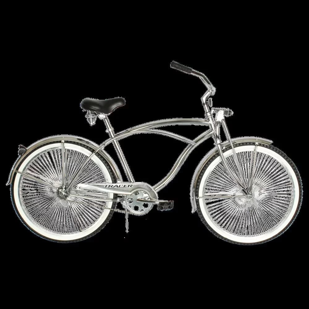 Cruiser Bike Essential with Adjustable Seat, Adjustable Seat Height, Adjustable Handlebar Height - Chrome Model EEF77C