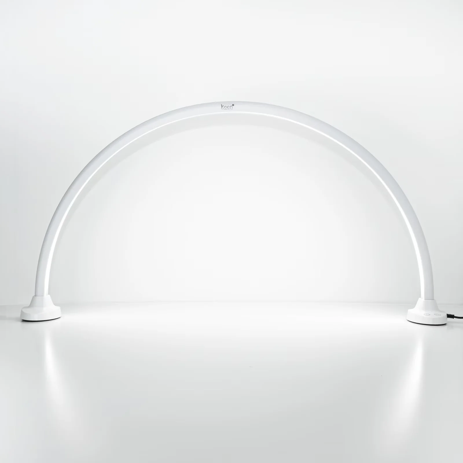 Modern Desk Lamp with LED, Arc, Power Supply:Adapter - Aluminum, Metal, Pvc White Model 9C5D71