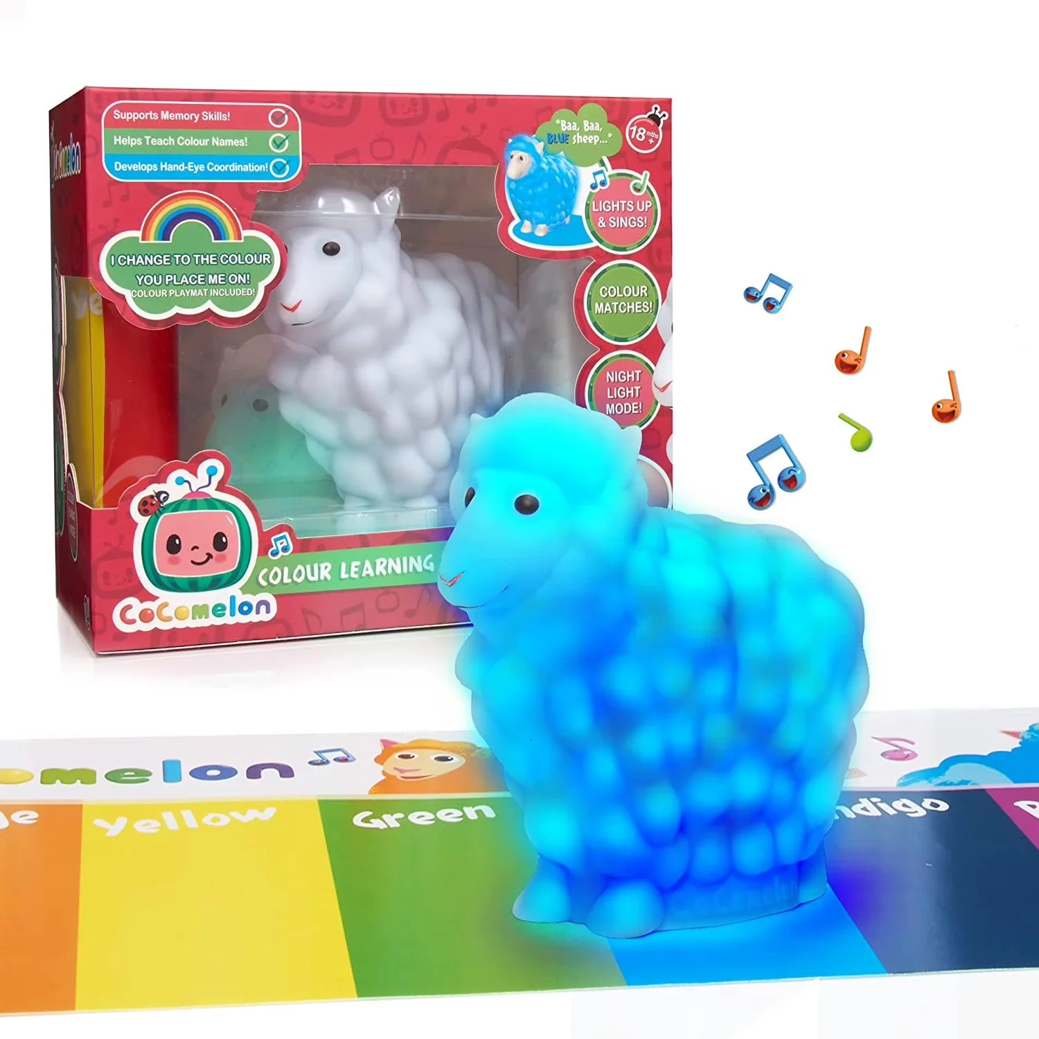 Modern Led Lighting with LED, Battery, Sheep is approx 5" x 4.5". - Multicolor Model 67AA7D