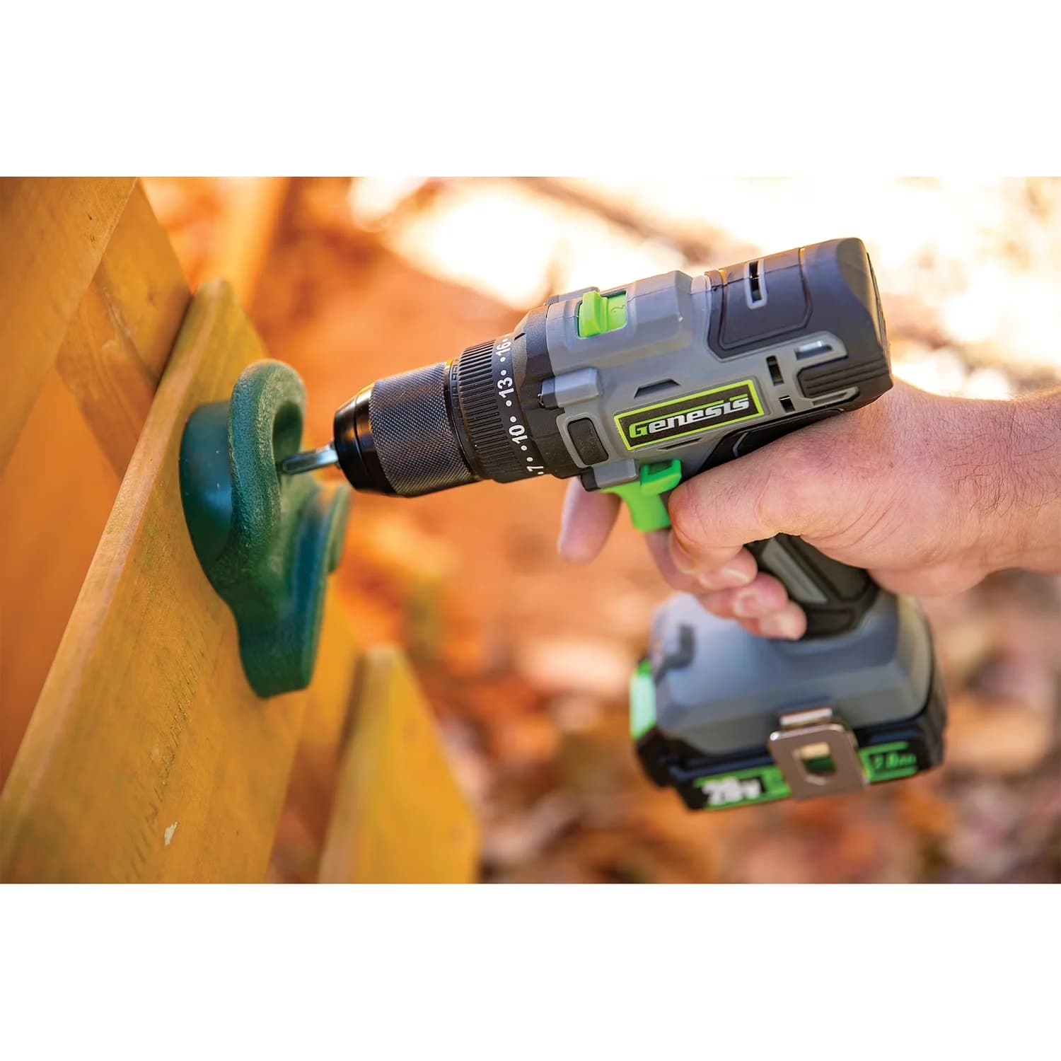 Premium Drills Driver with Battery, Replaceable Battery, - Gray 1/2-In. Model 736611