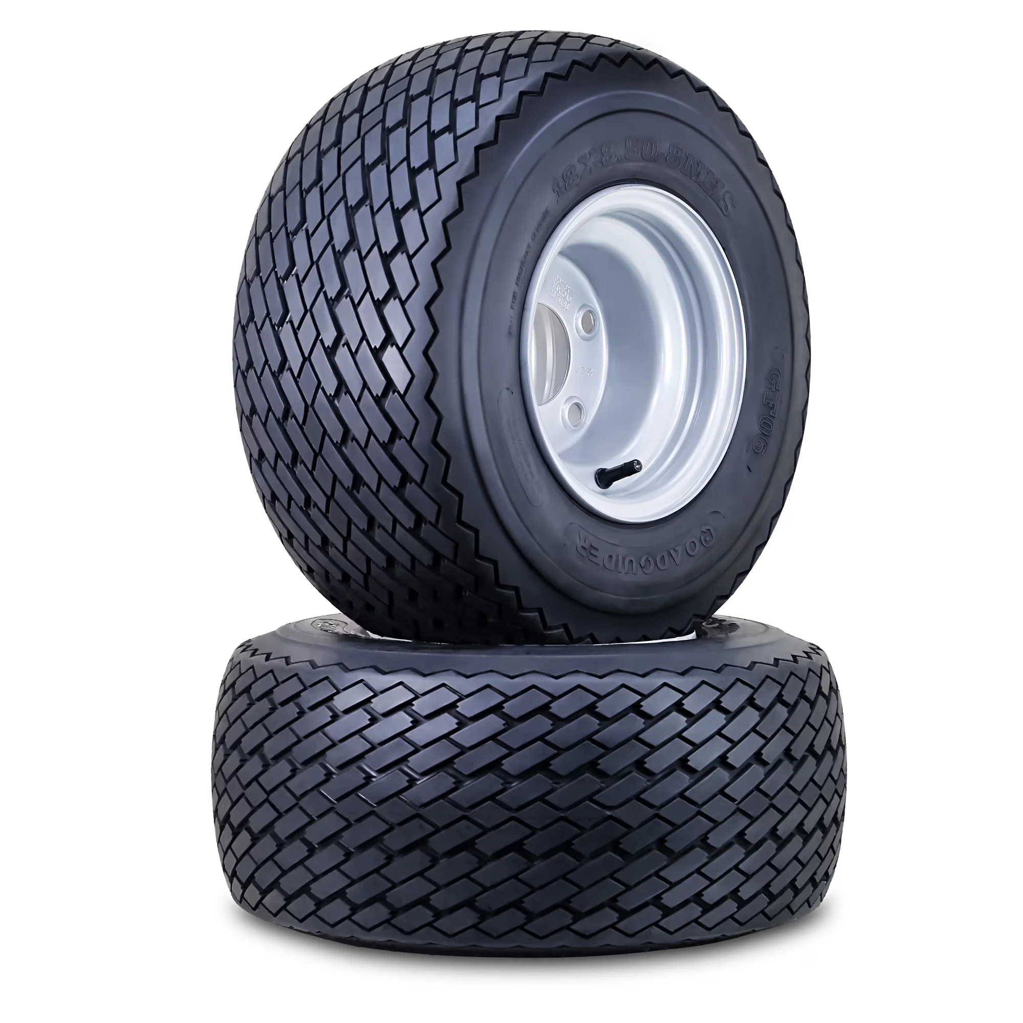 Stylish Golf Cart Tire with SET 2, Non directional tread pattern - 18X8 Model 3FD6B9