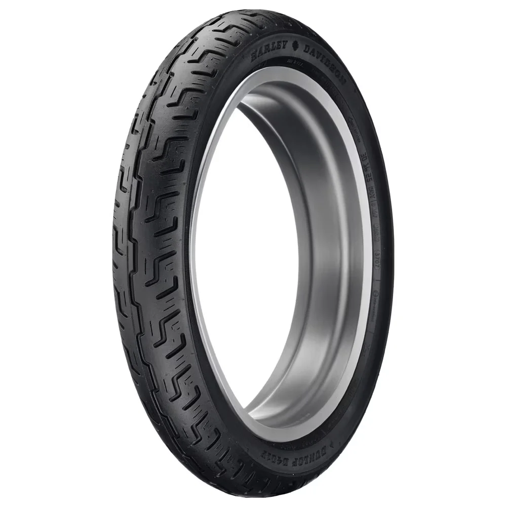 Premium Motorcycle Tire with Wet Or Dry, D401 Front 130/90B-16 (73H) Black Wall - Black Wall Model 50A84F