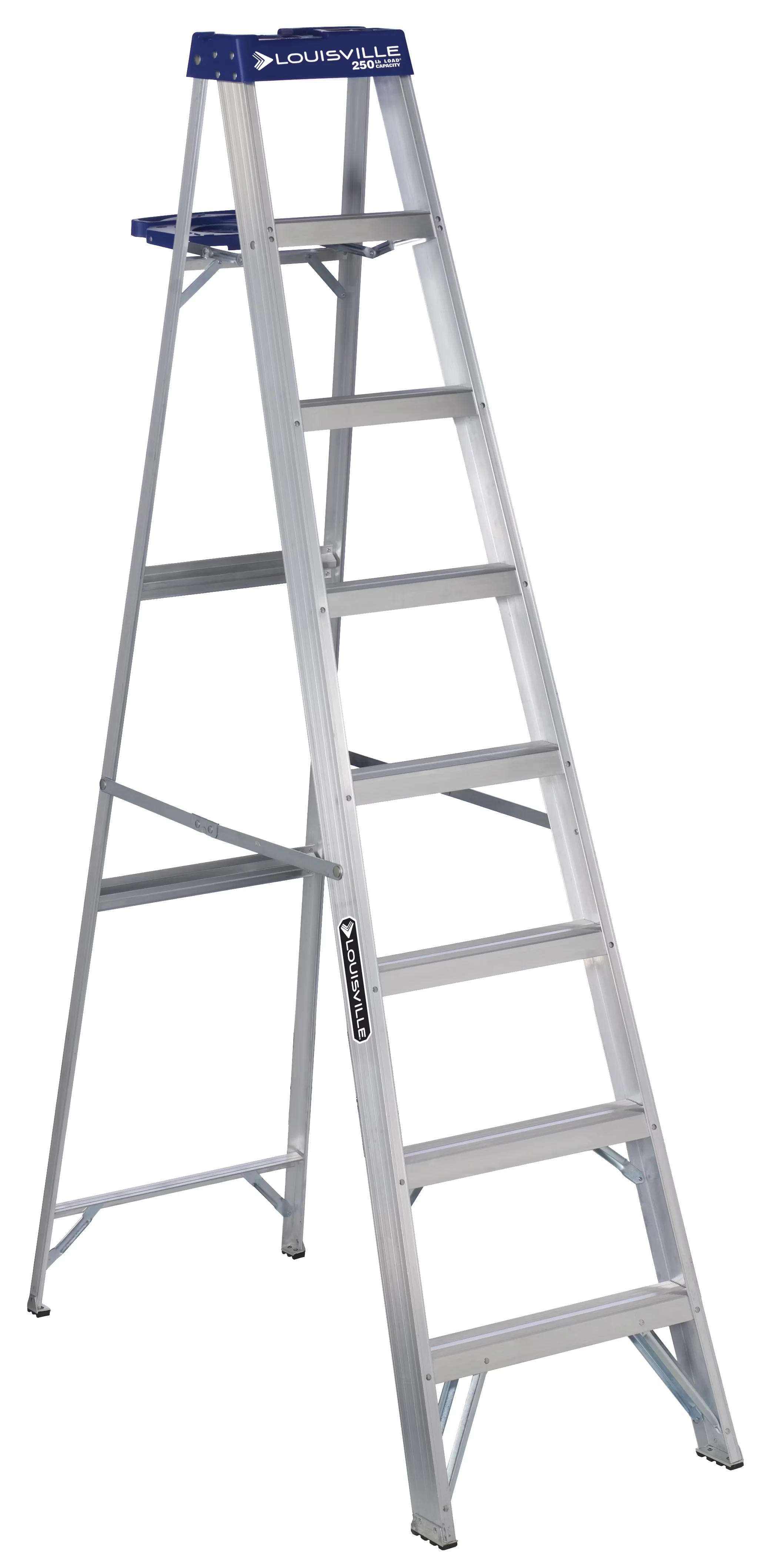 Ladders And Step Stool Stylish with 250-Pound Load Capacity, Type I - Aluminum Silver Model E20098