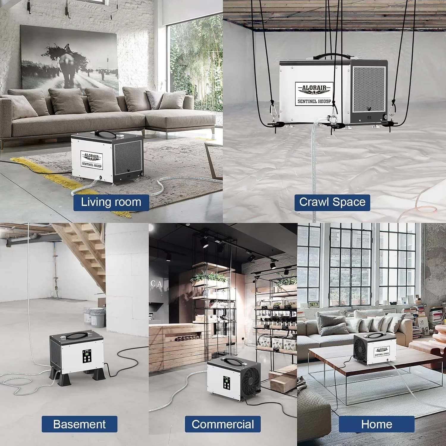 Quality Dehumidifier with Automatic Shut-Off, Built-In Pump, Bucket Full Indicator - White Model 3EDEAB