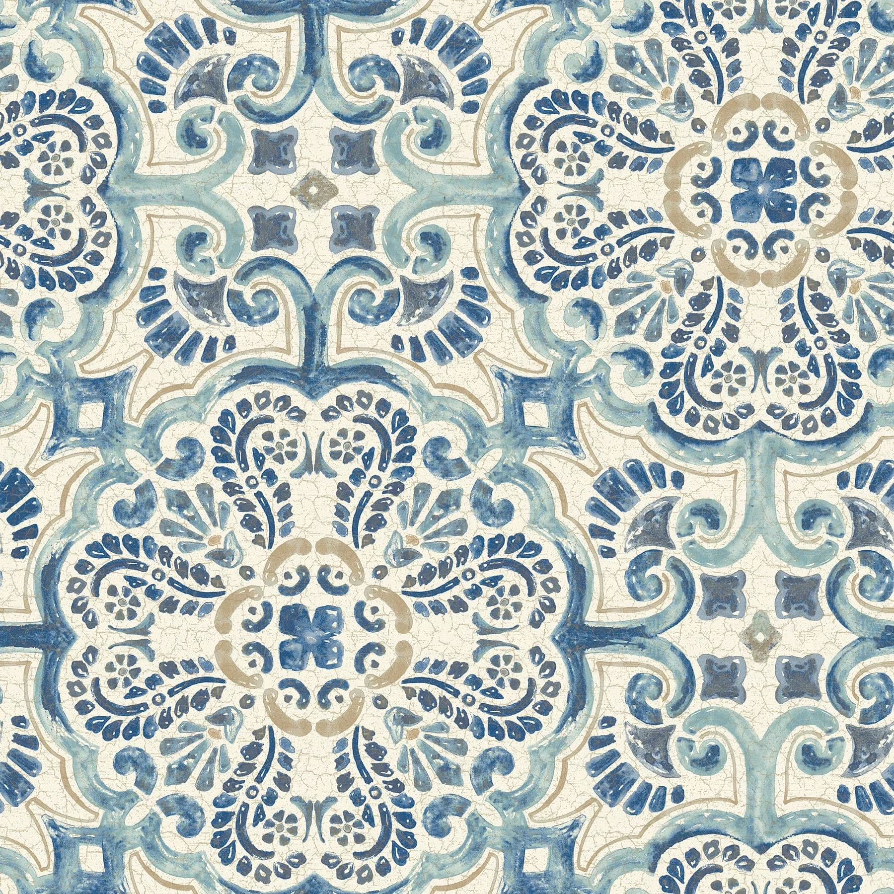 Wallpaper Wall Decals Wall Covering Modern with Removable, Fix mistakes easily by repositioning. - Vinyl Blue Model 9C13B8
