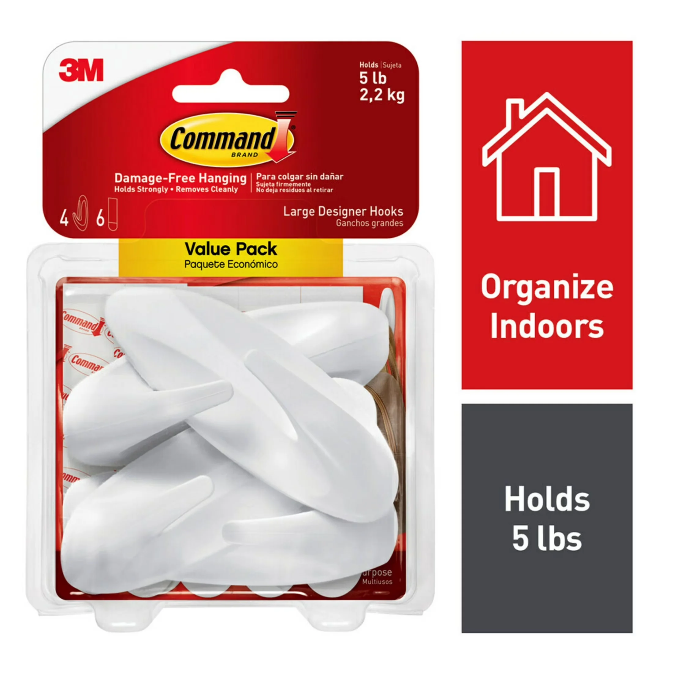 Professional Damage-Free Hanging with Easy Installation, Wall-Mountable - Plastic L Model E948EE