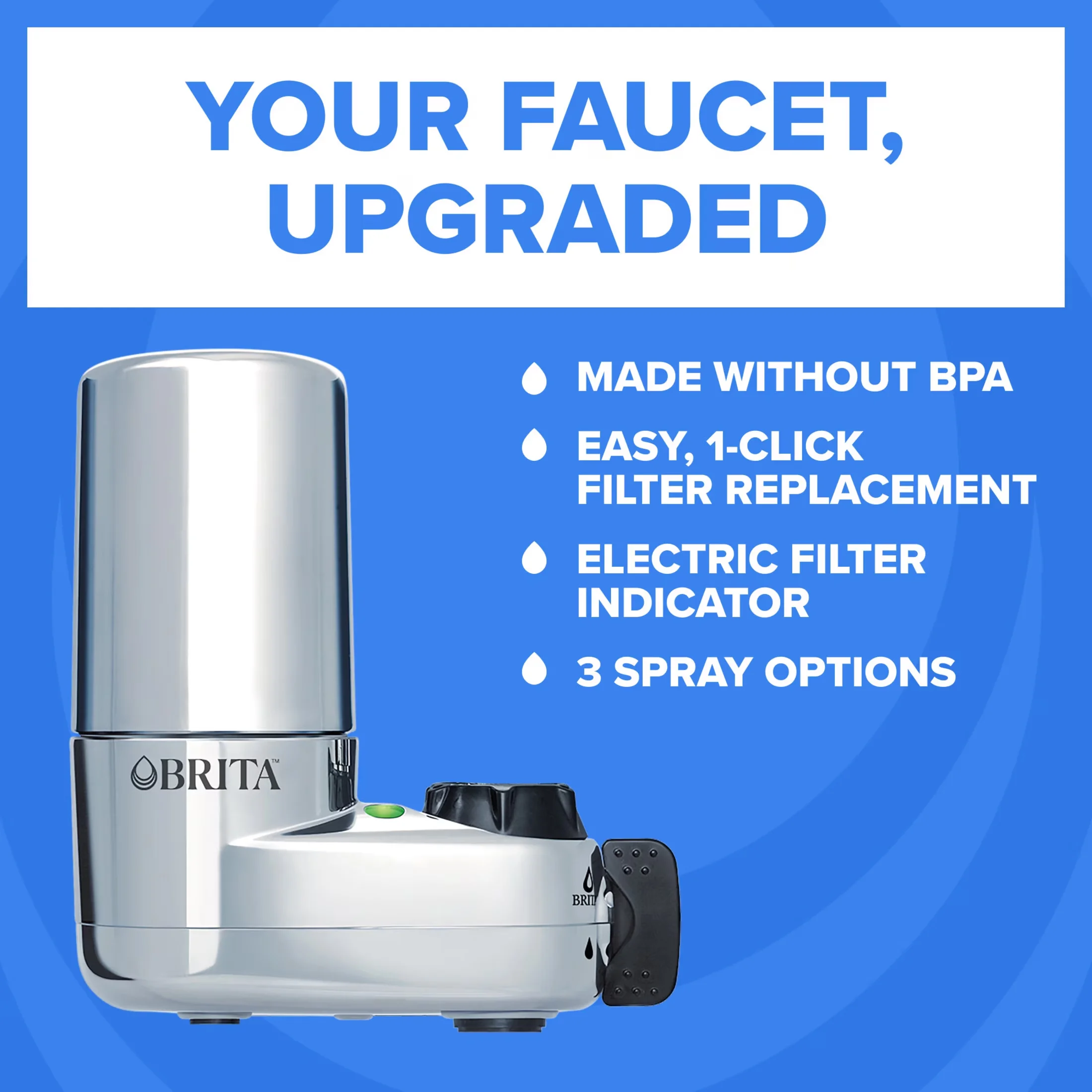 Water Filtration Stylish with Twist And Lock Design, Faucet Filter System - Abs (Acrylonitrile Butadiene Styrene) Model C5C75D