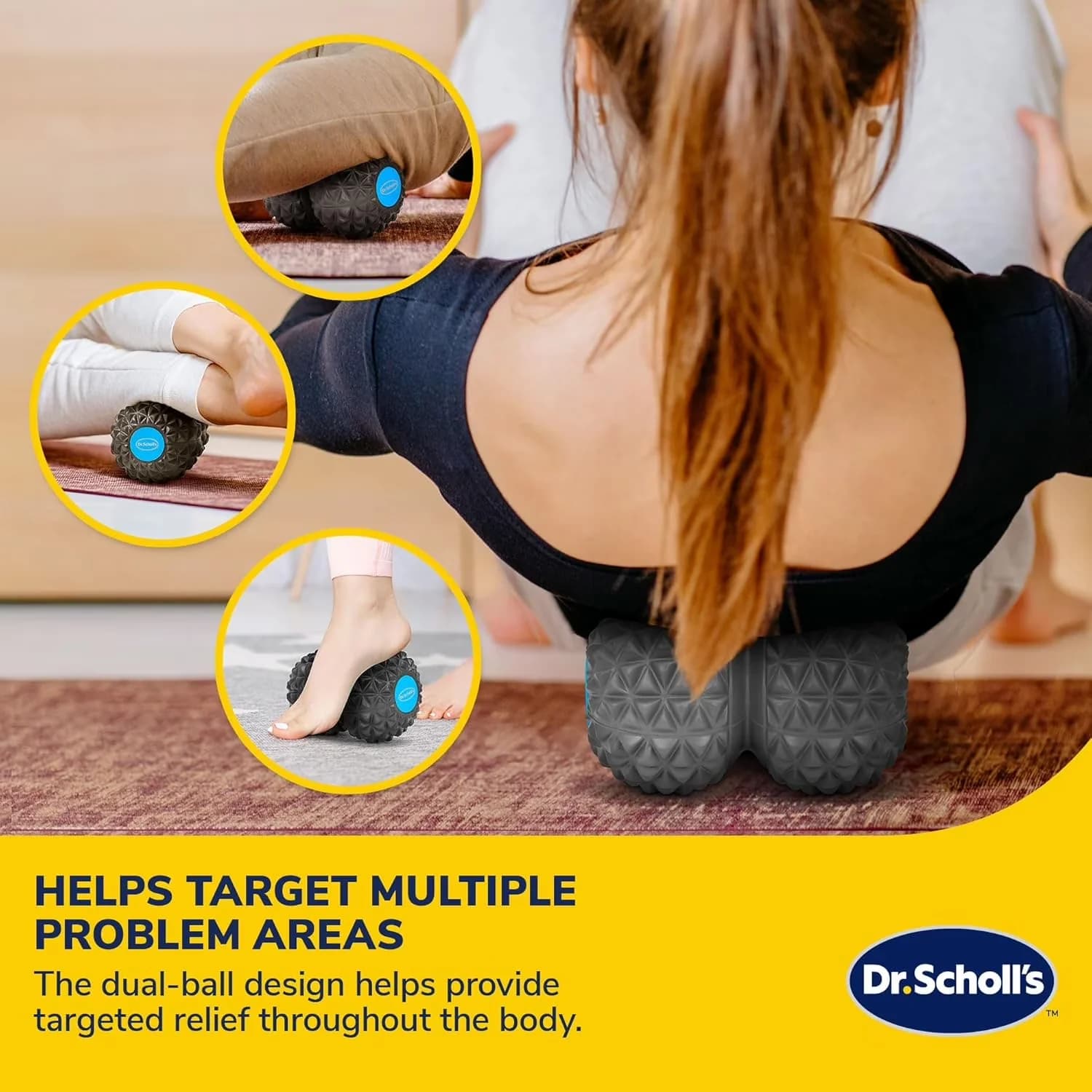 Home Gym Accessory Premium with Portable, Versatile Muscle Roller - Plastic, Eva Foam Grey Model A11D15
