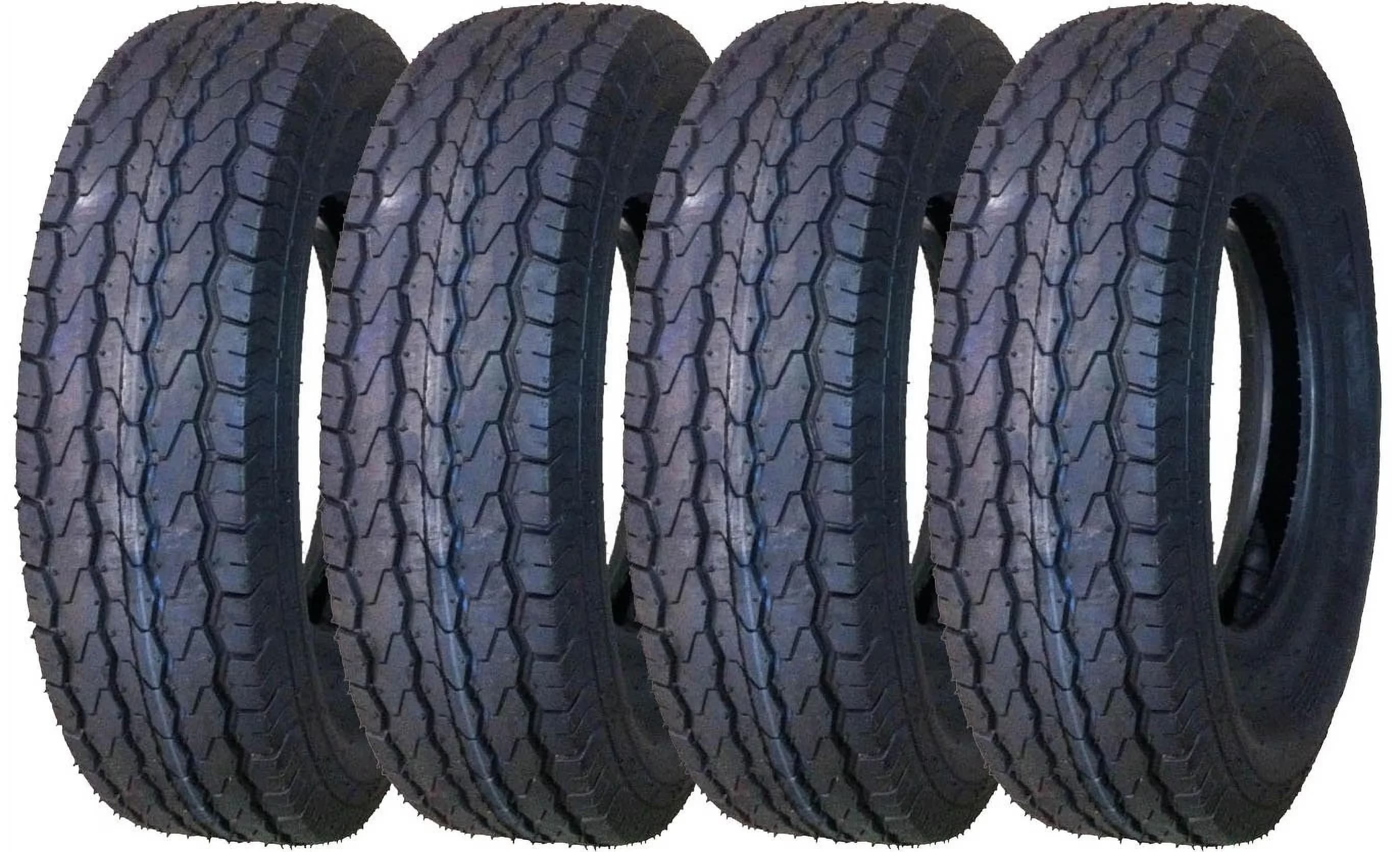 Trailer Tire Modern with Load Range: C, Pattern: VR383, Set of 4 - 75D14 Model E7D3DC