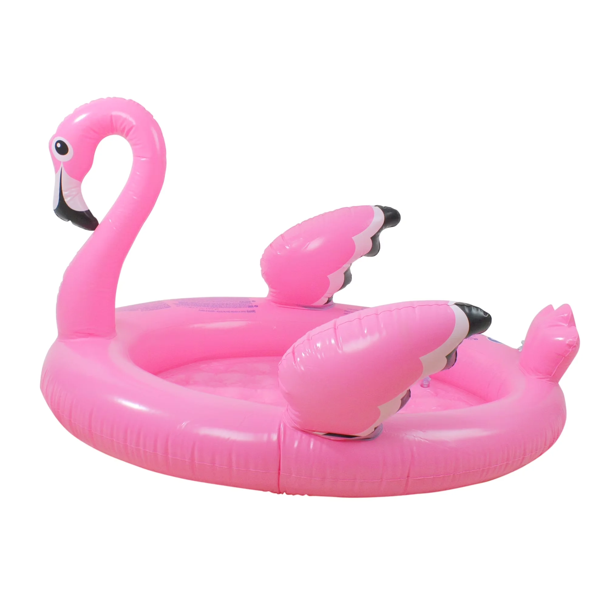 Stylish Inflatable Pool with 42.5" Flamingo Round Children's Swimming, Recommended for ages 1 to 3 years old, Pink/White - Pink Model 77929A