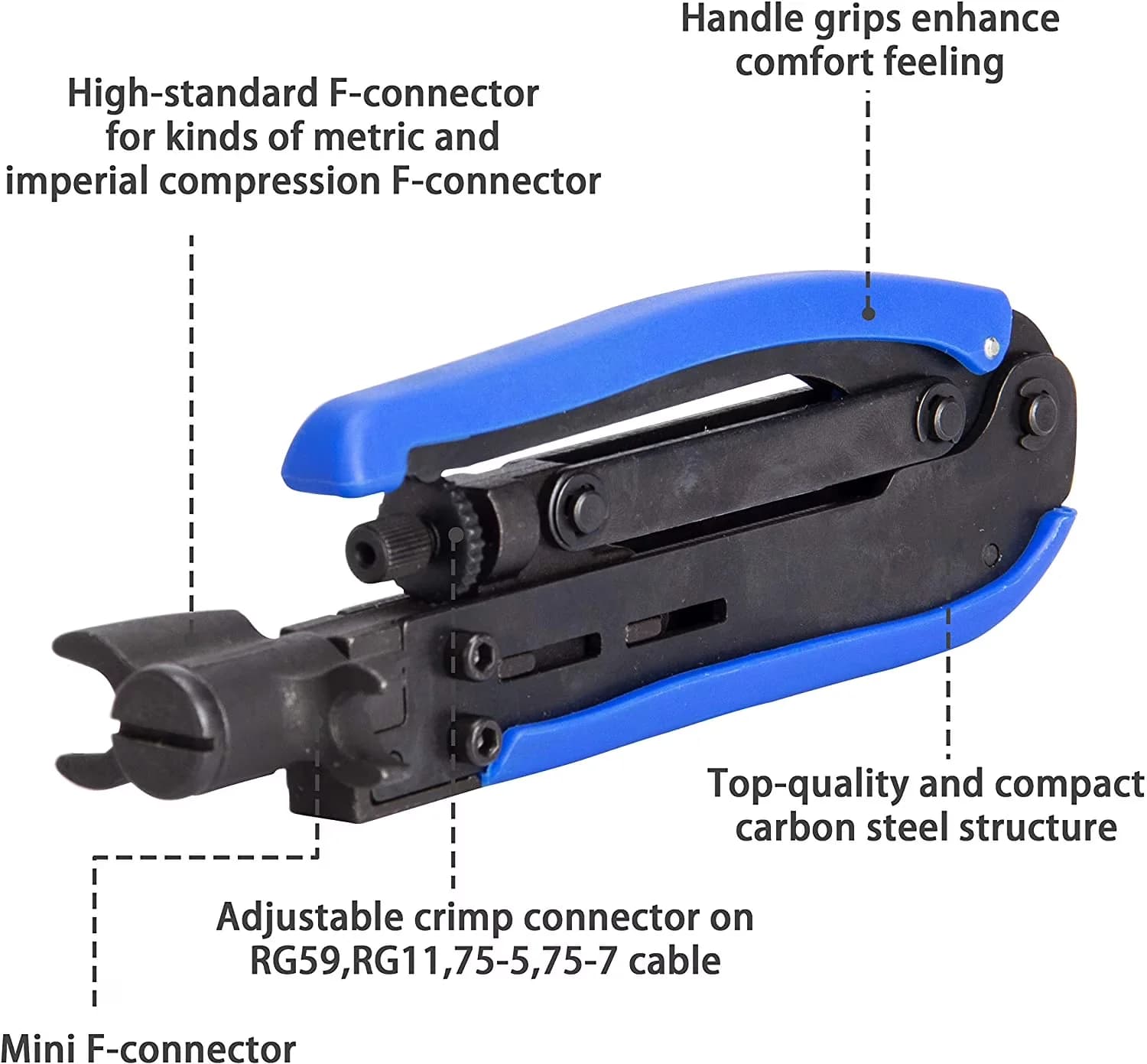 Innovative Woodworking with Adjustable, Coax Cable Crimper Kit, Adjustable Hand Tool Crimper & Stripper - Green All Sizes Model 636605