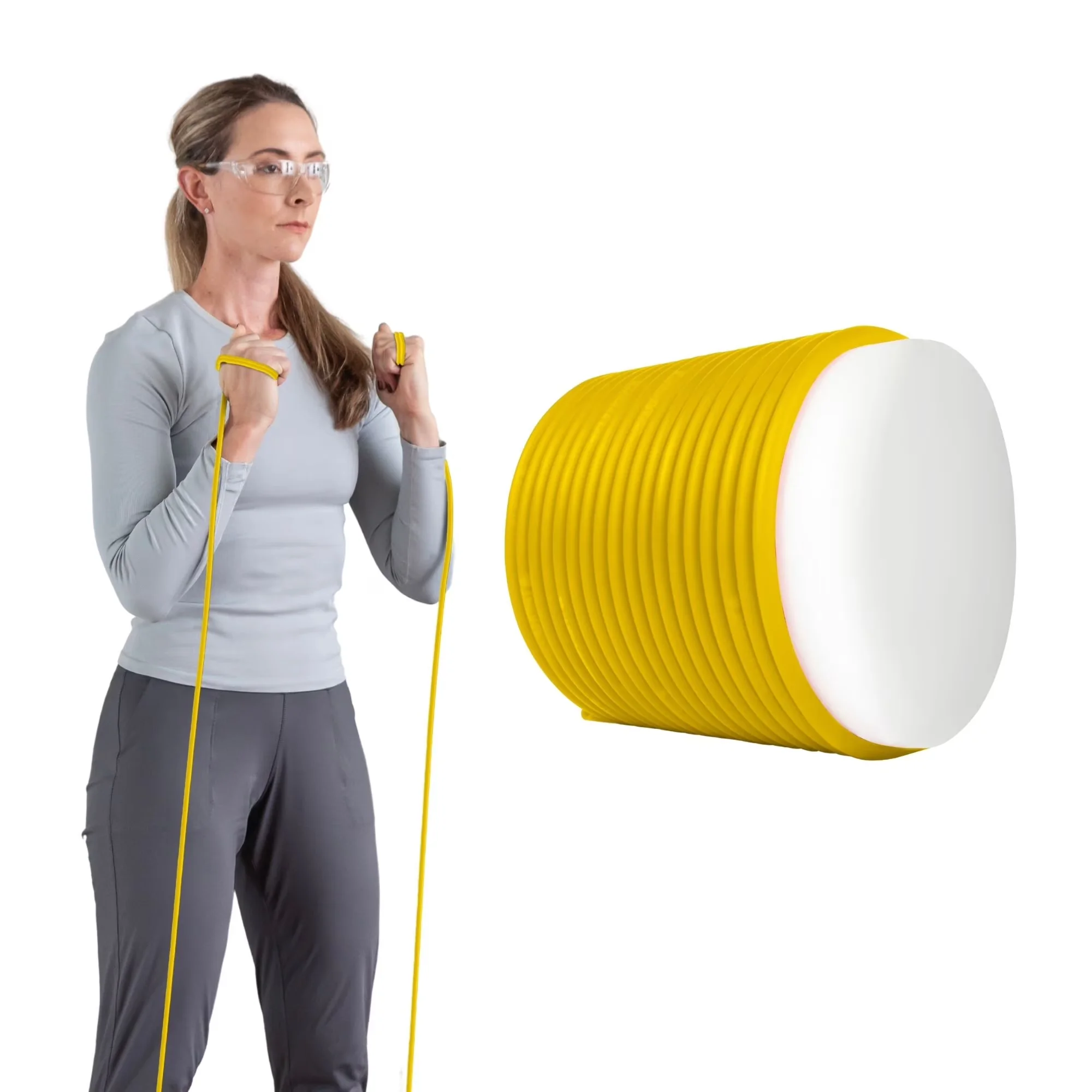 Efficient Home Gym Accessory with Anti-Slip, Level 2, 1 Pack - Yellow Latex Model B8E8C7