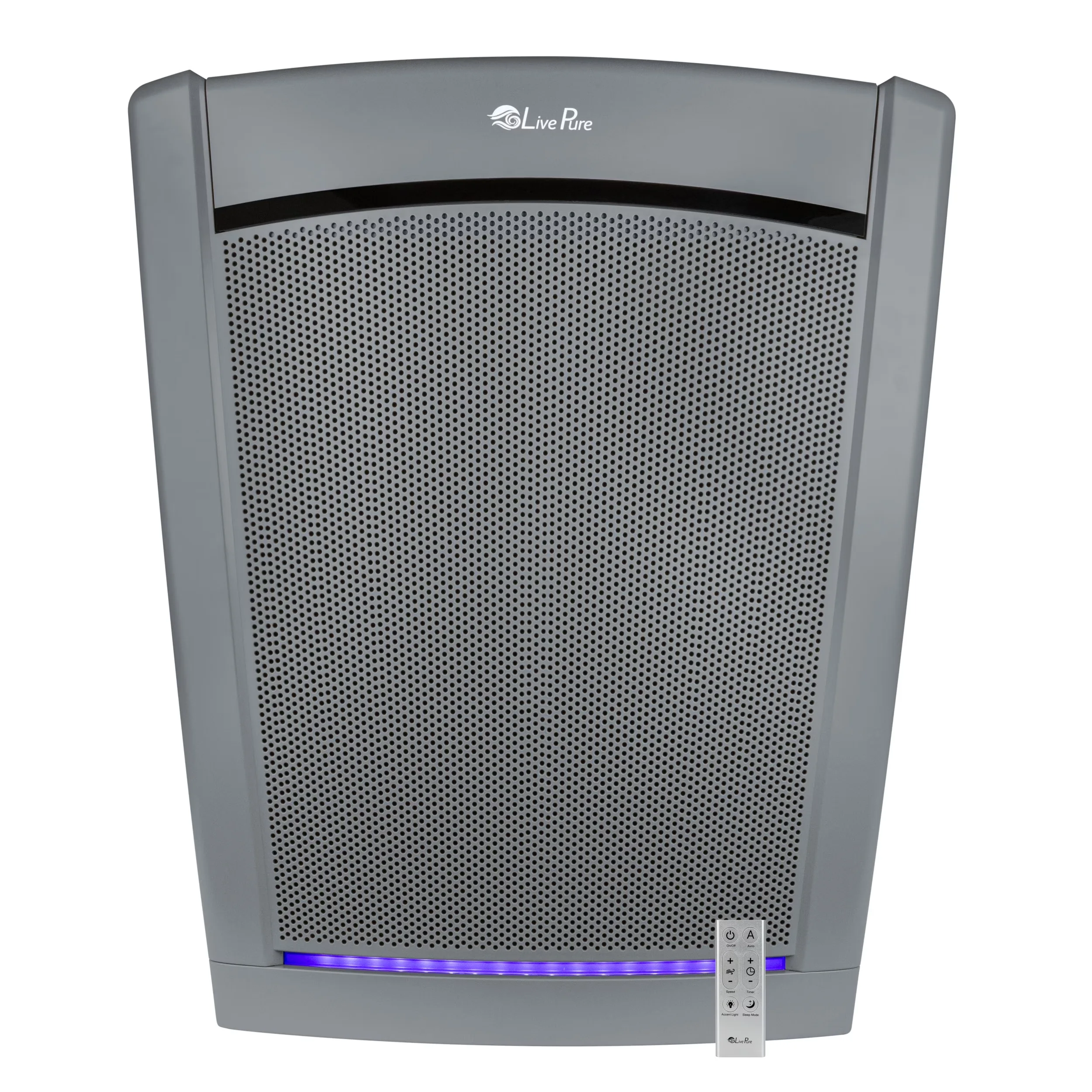 Efficient Air Purifier with Filter Change Indicator, Cleans over 2,600 sq ft per hour, Bali Series True HEPA - Gray Model 22505B