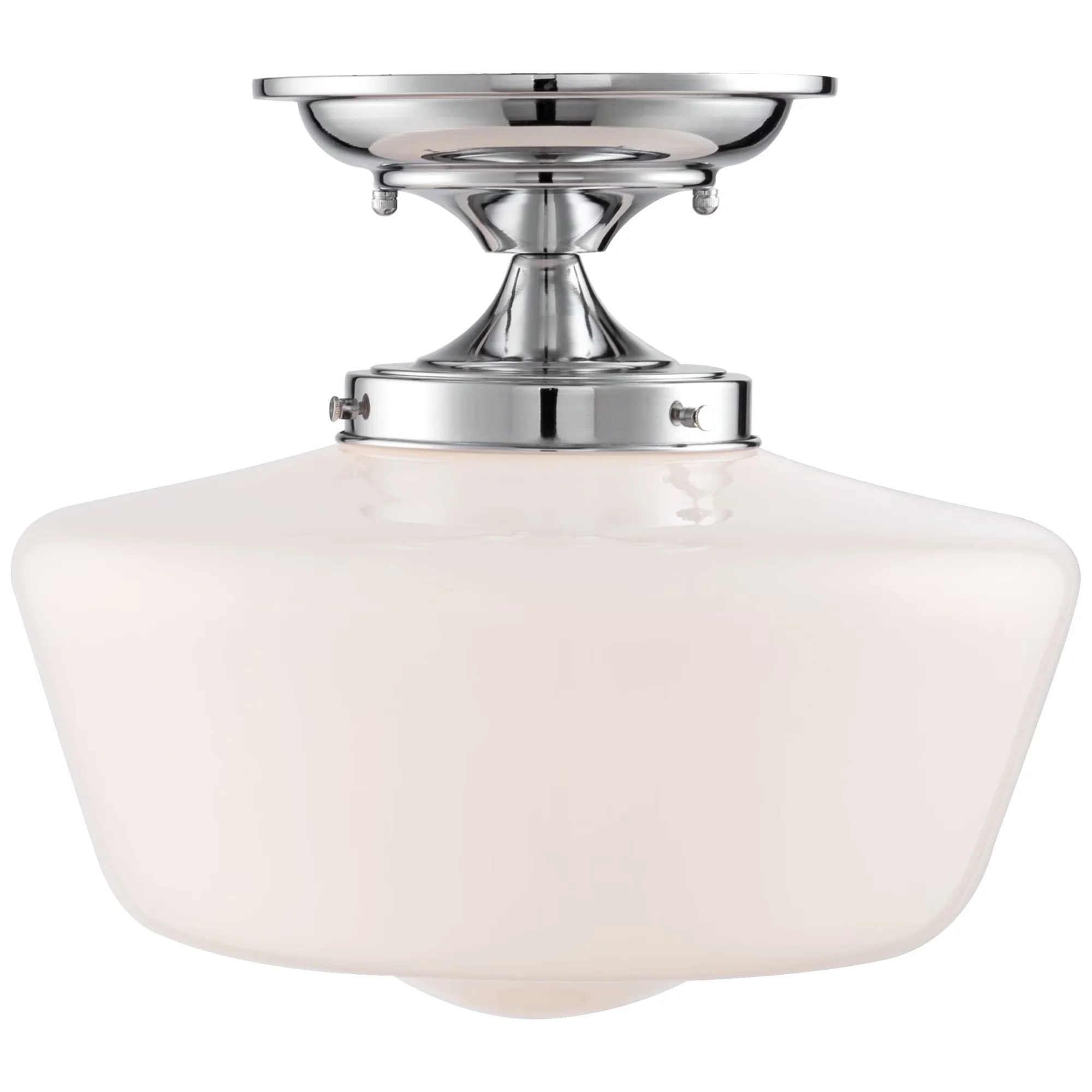 Durable Ceiling Lights Fixture with Farmhouse - Metal White Schoolhouse Model 51BB95