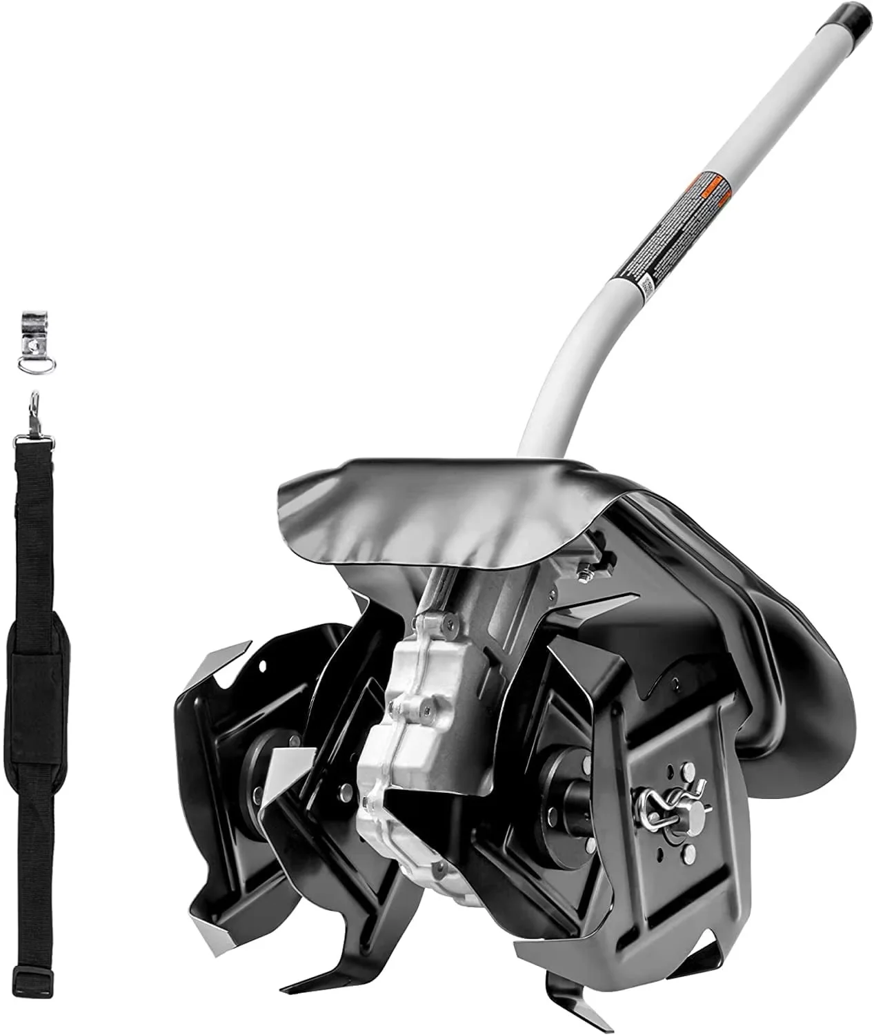 Professional String Trimmer with 10-Inch Cultivator Attachment, Adjustable tilling width from 7" to 10" - Black Model 7E879D
