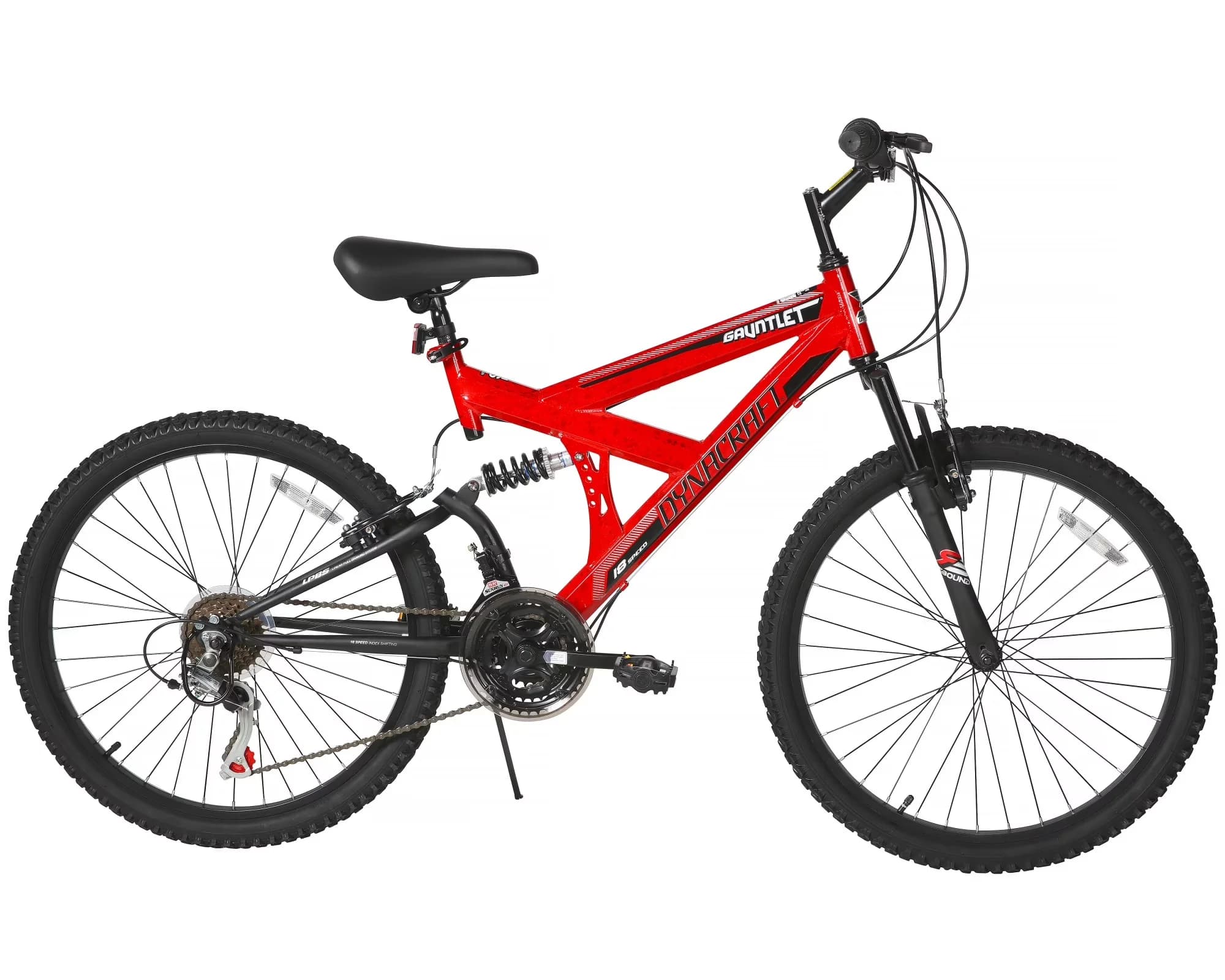 Reliable Kids Bike with Adjustable Speed, Adjustable Seat, Gauntlet Boys 24" Mountain - Red Model FE2842