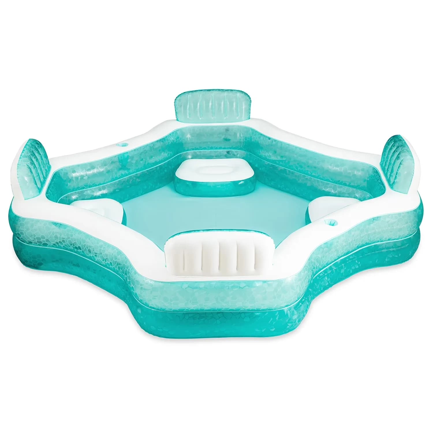 Compact Inflatable Pool with Age 6 & up, Family Swimming, Rectangular - Blue Model 452024