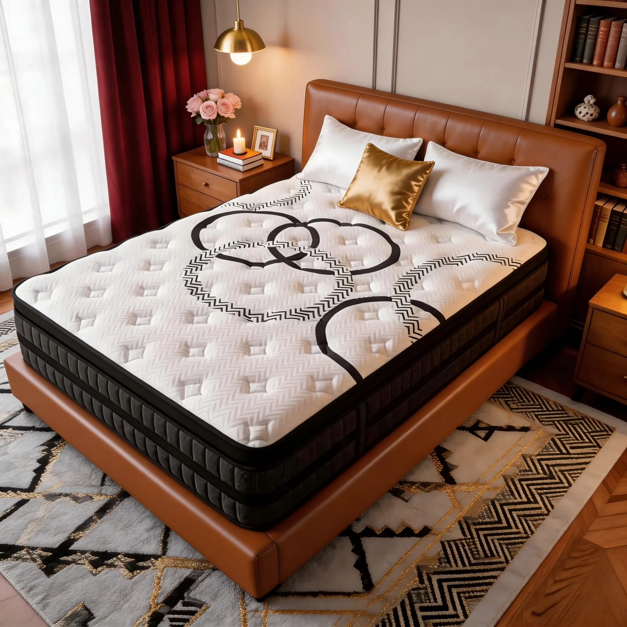 Quality Mattresses Accessory with Cooling Technology, Low Motion Transfer, Breathable Construction - Skin-Friendly Fabric, Breathable... Model 8E3BDD