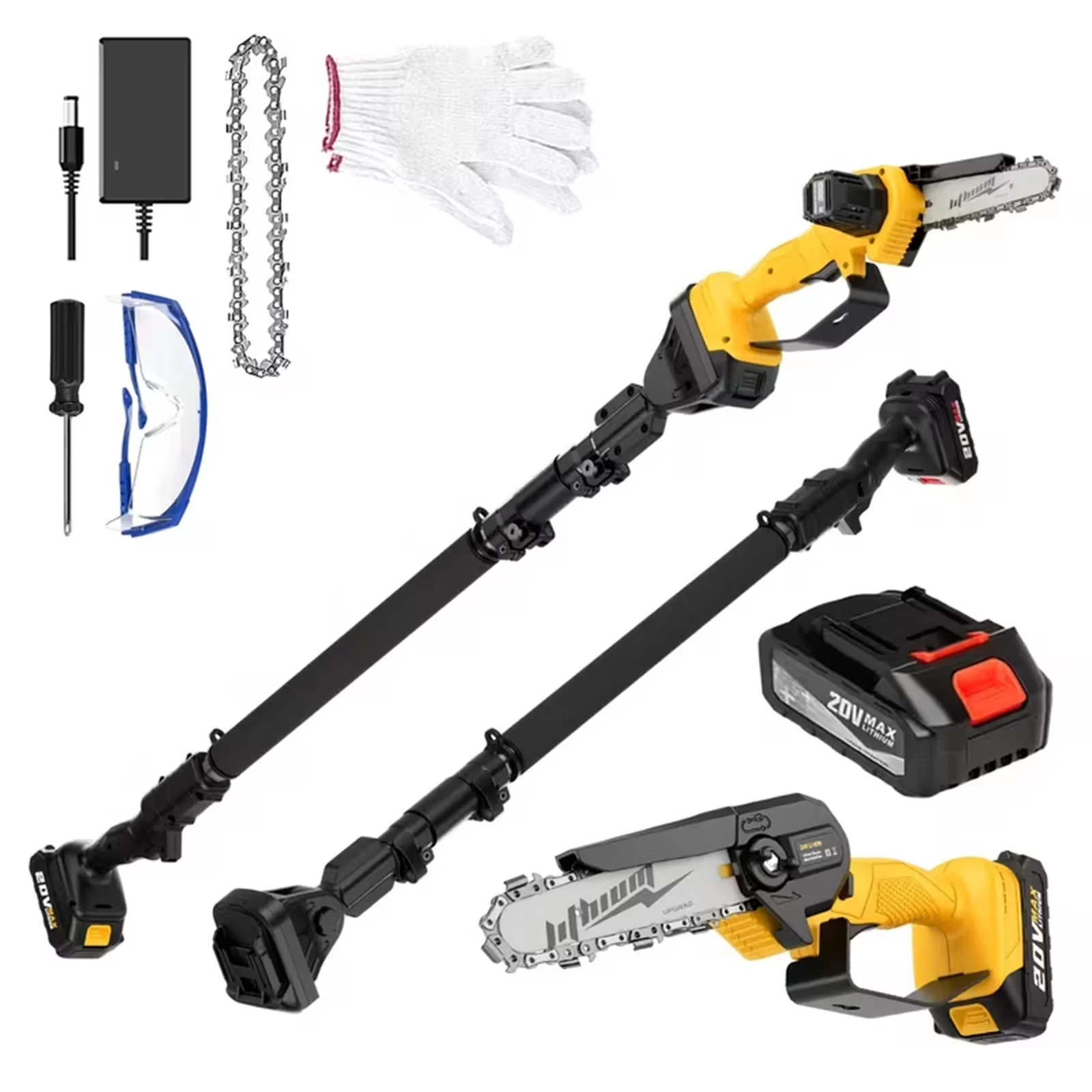 Versatile Pole Saw with Battery, Single battery - Yellow inch - Residential Grade Model 2CCA27